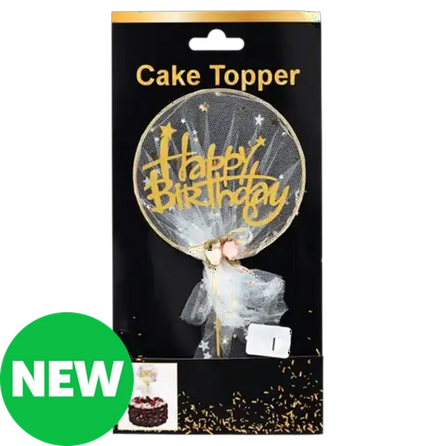 Occasions White Light Up Plastic Cake Topper