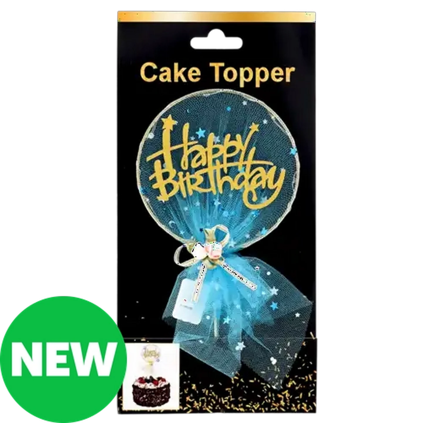 Image of Occasions Blue Light Up Plastic Cake Topper