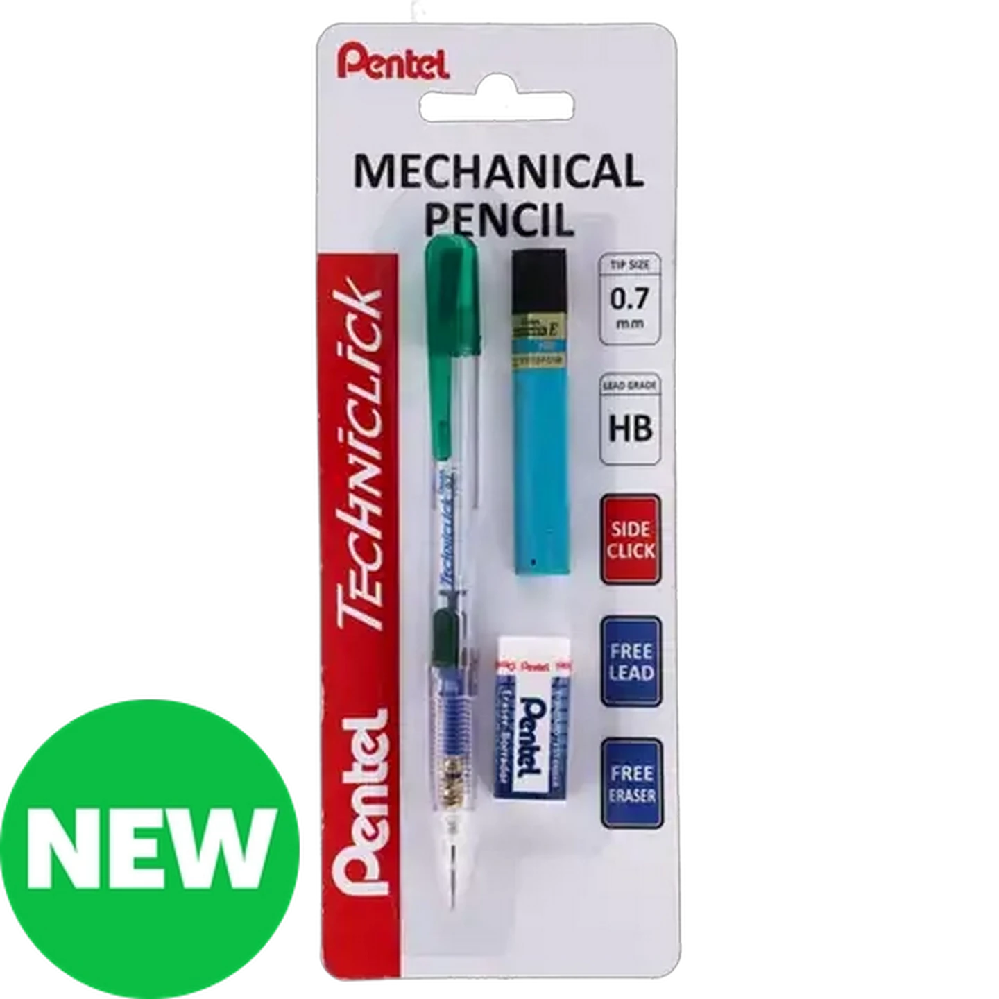 Pentel TechniClick Green HB Mechanical Pencil Set
