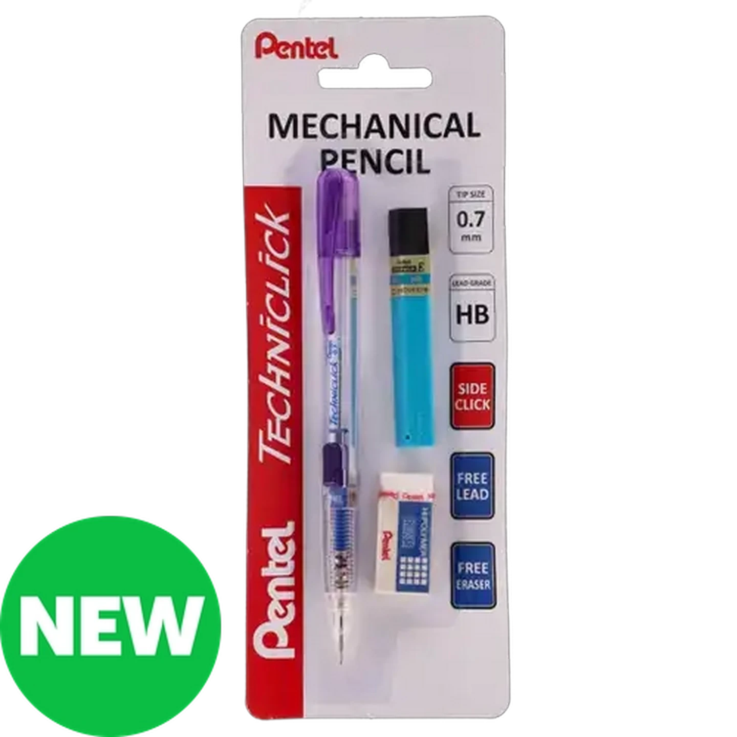 Pentel TechniClick Purple HB Mechanical Pencil Set
