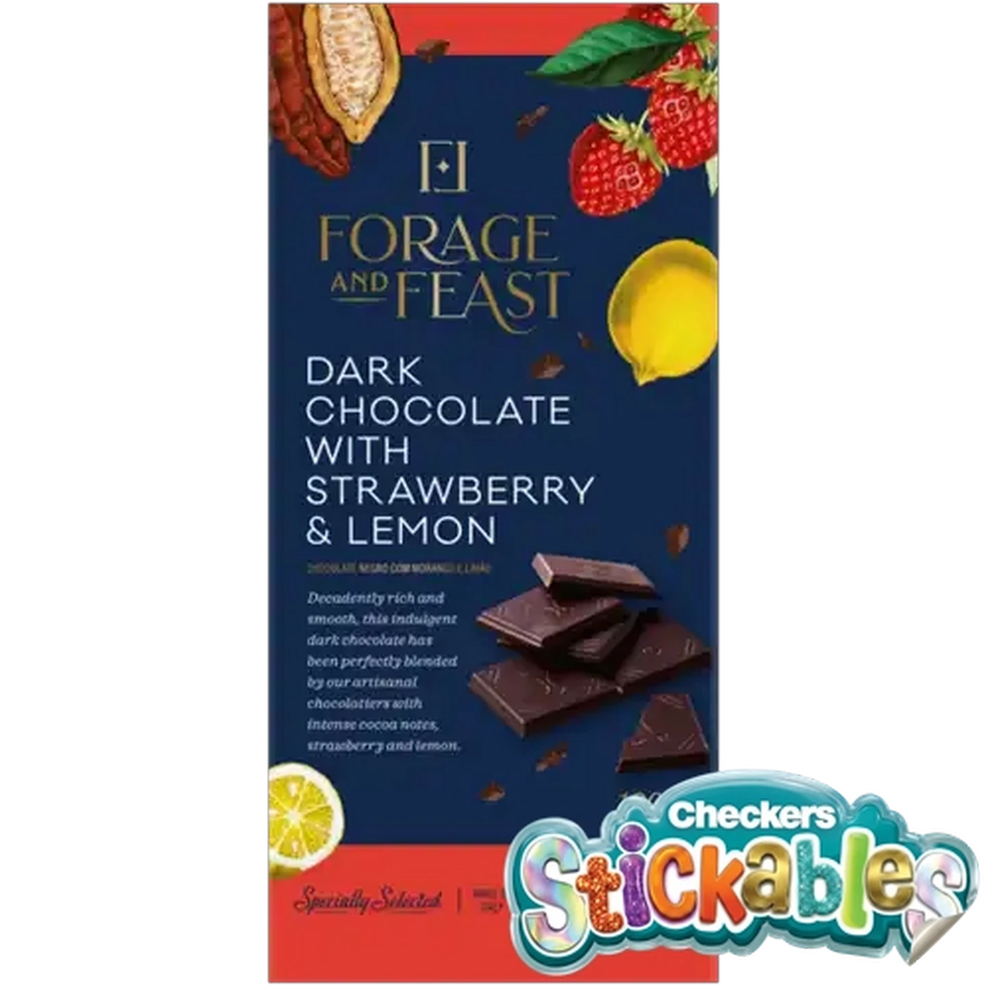 VAZチョコ Checkers Sixty60 | Forage And Feast Dark Chocolate with Strawberry