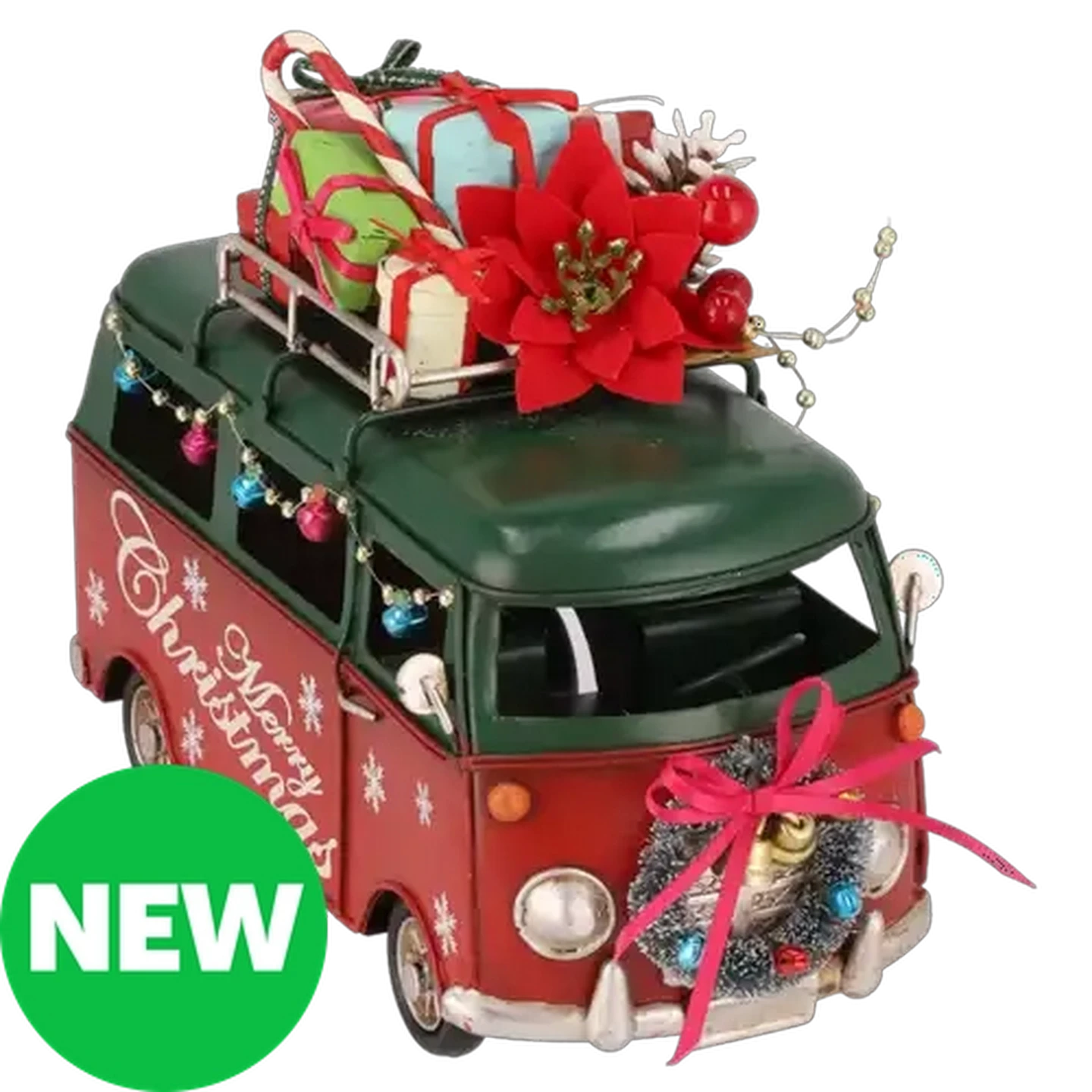 Image of Merry Christmas Bus Accessory with Decor 14.7cm