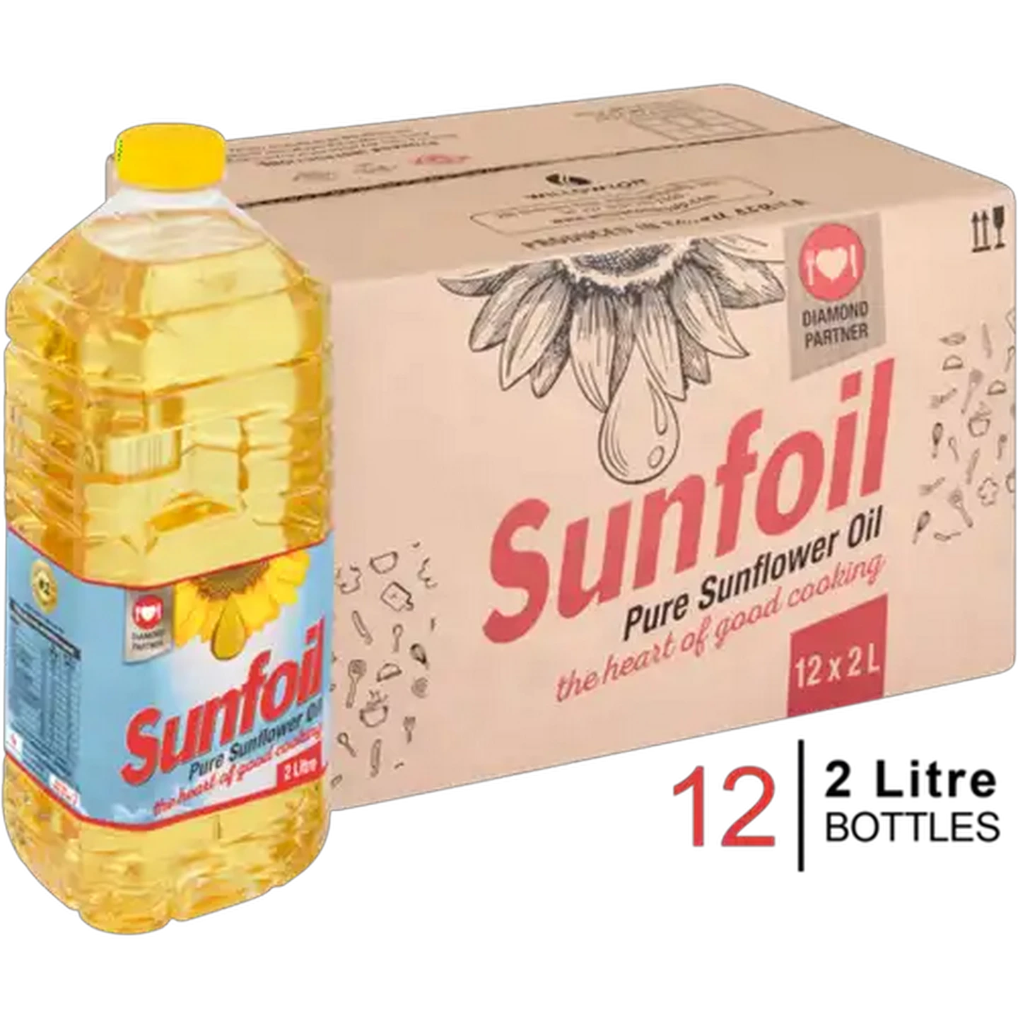 Image of Sunfoil Pure Sunflower Seed Oil 12 x 2L