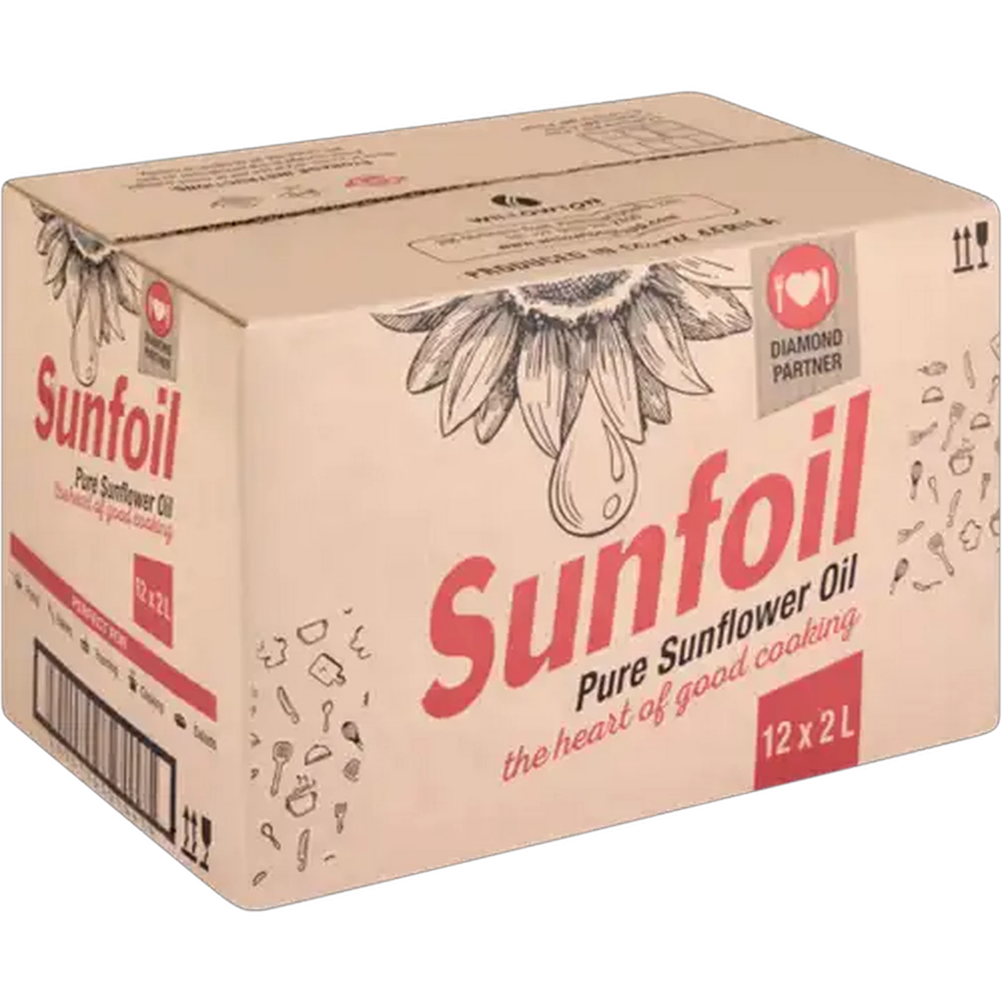 Image of Sunfoil Pure Sunflower Seed Oil 12 x 2L