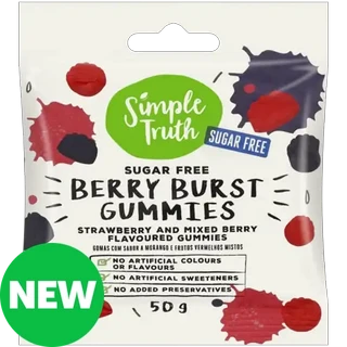 Simple Truth Berry Burst Sugar-Free Gummies 50g