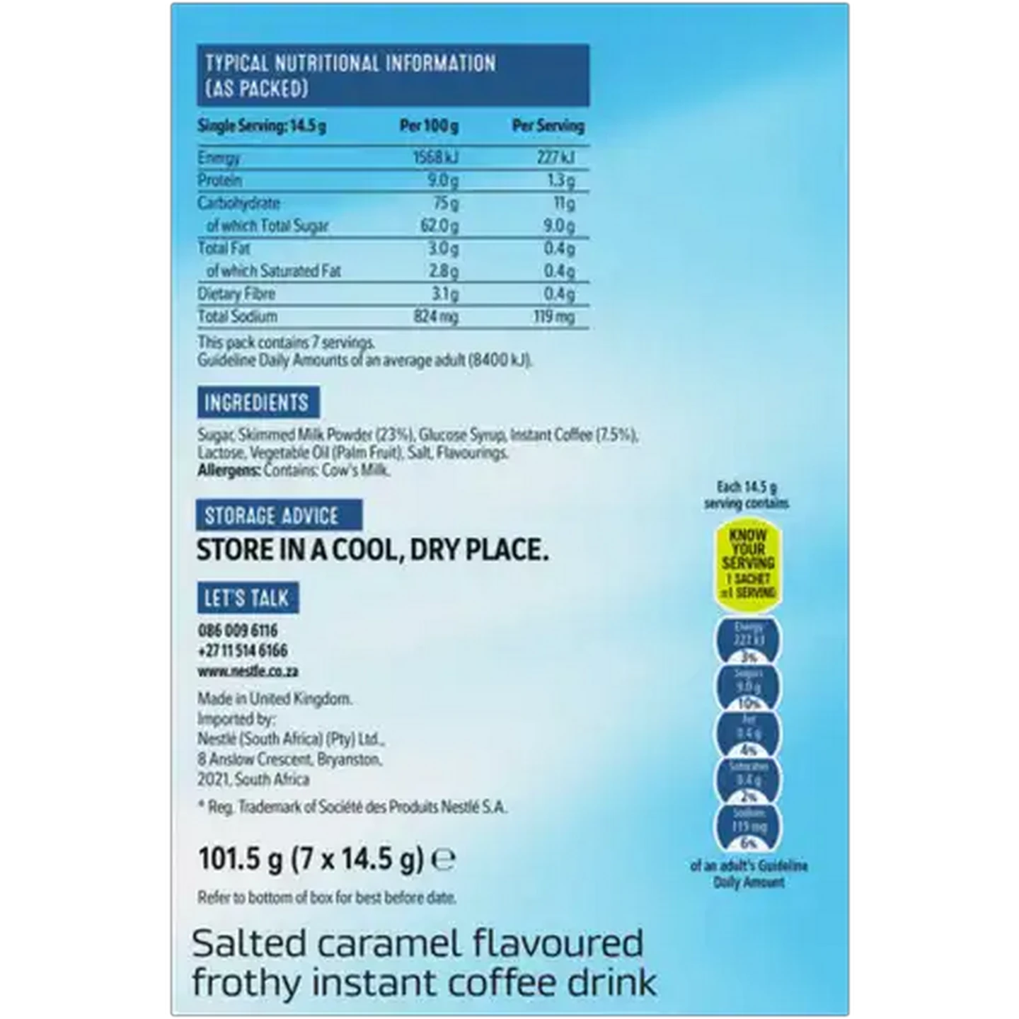 Image of NESCAFÉ Salted Caramel Iced Latte 7 x 14.5g
