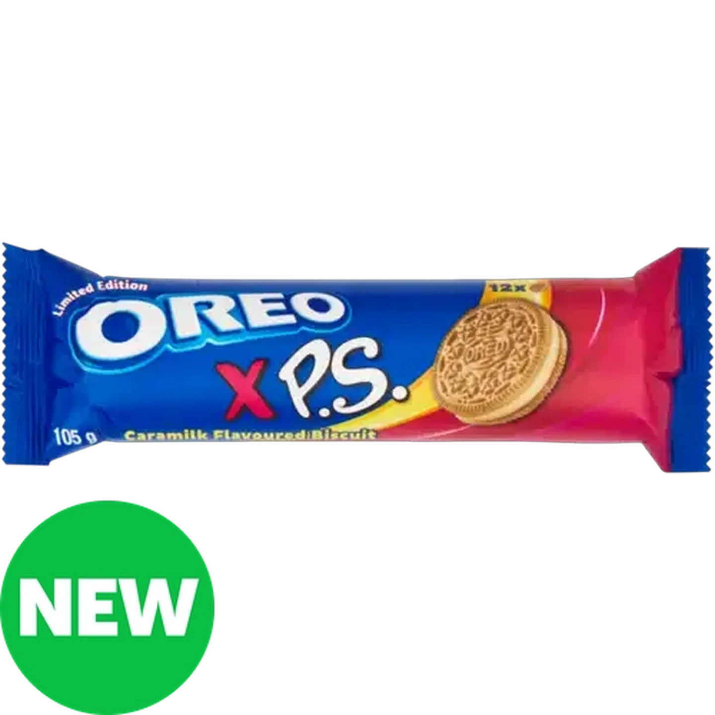 Image of OREO P.S Limited Edition Caramilk Flavoured Biscuits 105g 