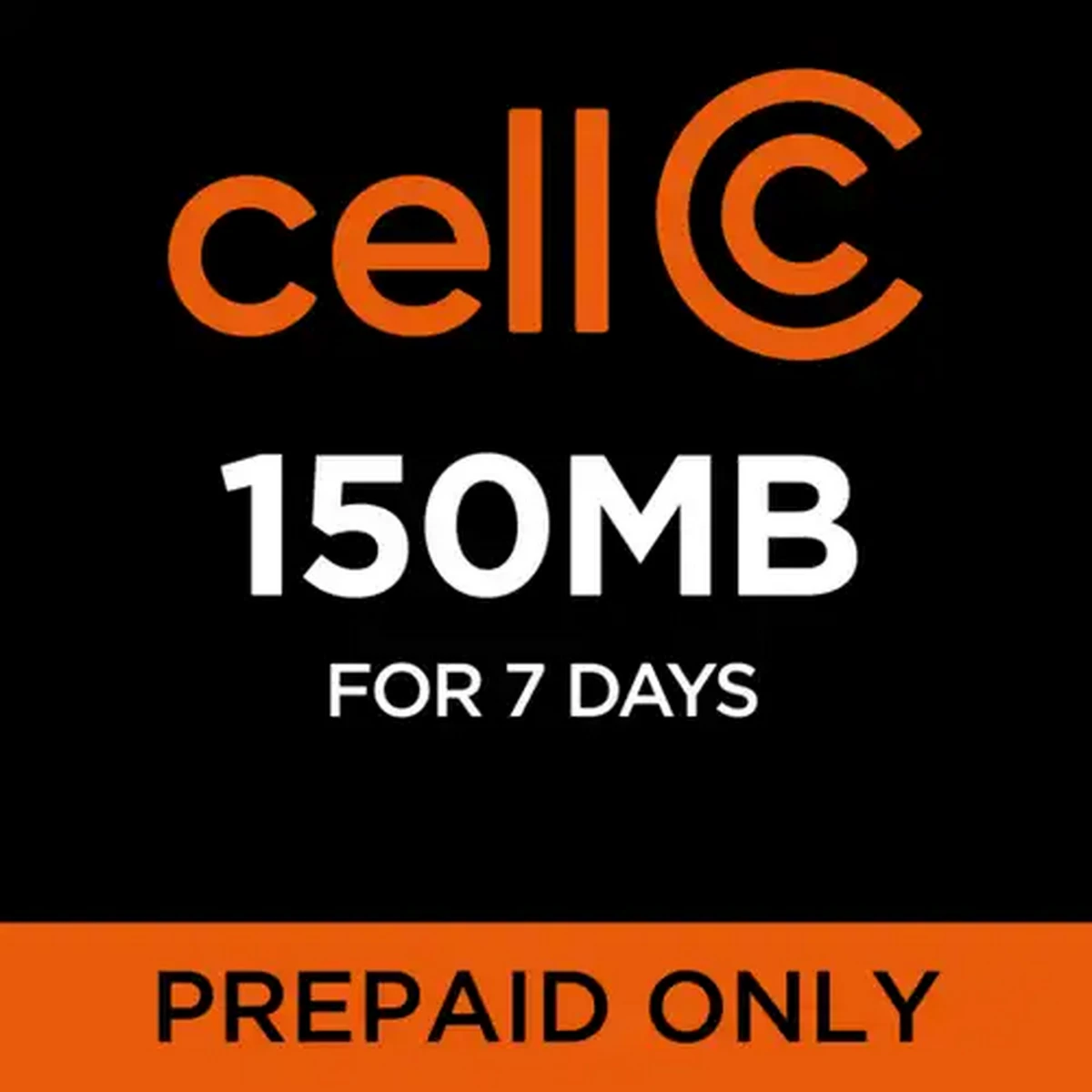 Shoprite ZA | Cell C 150MB Anytime Data Voucher Code (7 Days) - Prepaid ...