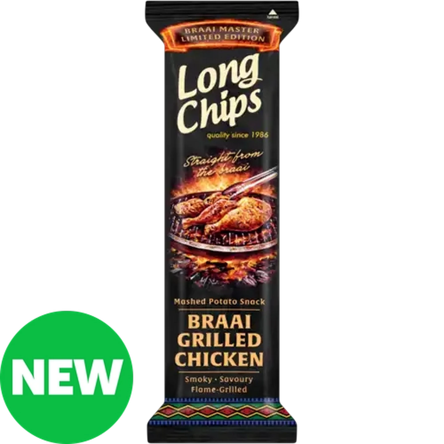 Image of Long Chips Braai Grilled Chicken Limited Edition Mashed Potato Snack 75g 