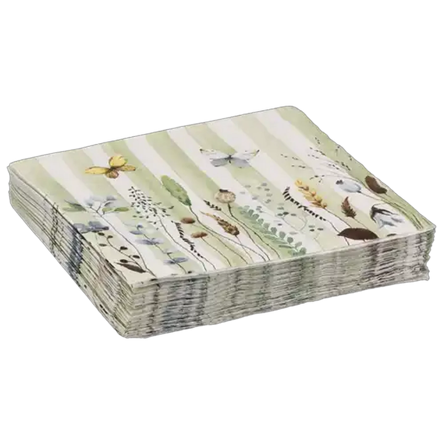 Image of Avant Garde Flower Stripe Paper Napkins 3-Ply 33 x 33cm 20-Pack