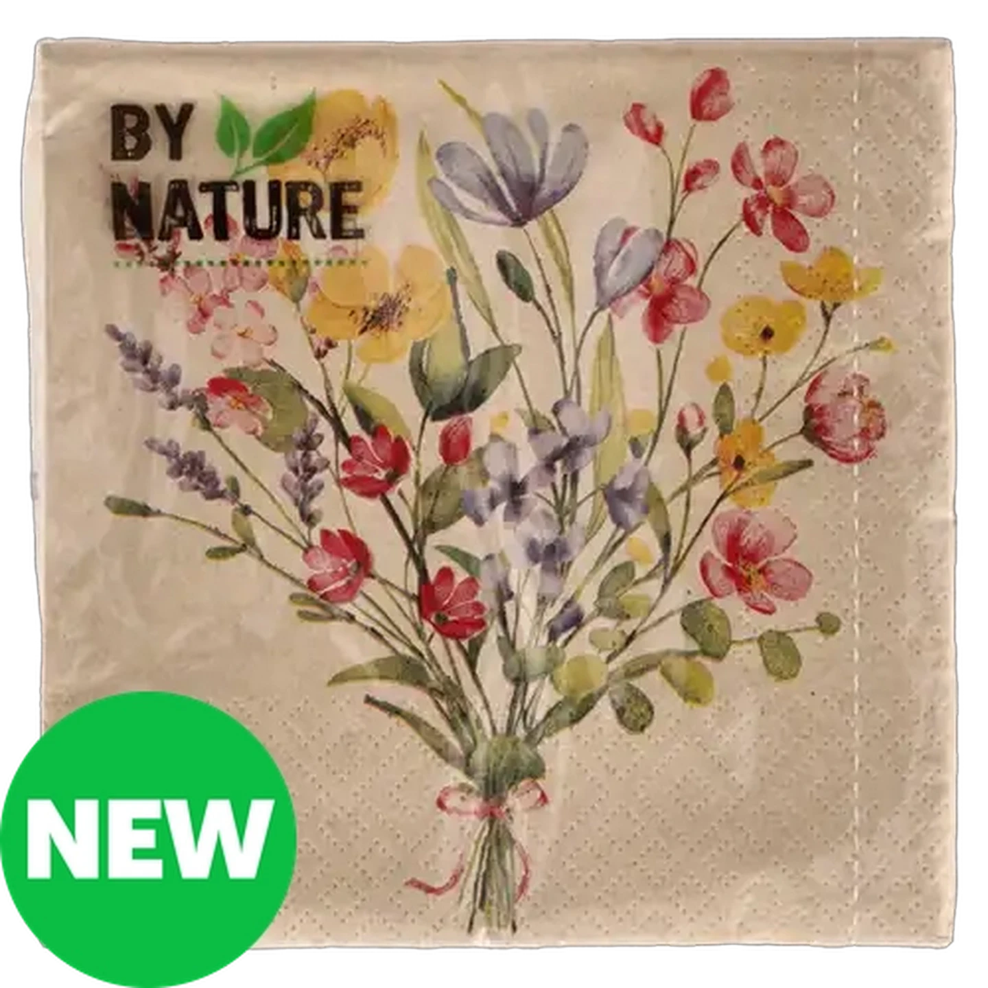 Image of By Nature Bouquet Paper Napkins 3-Ply 33 x 33cm 20-Pack