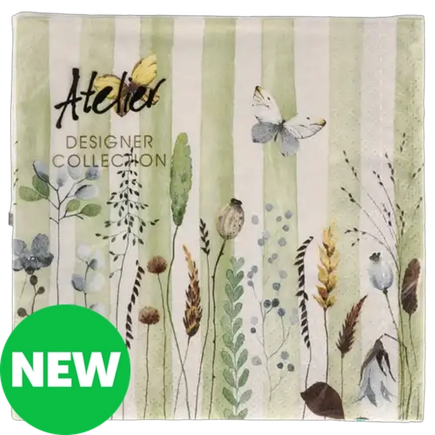 Image of Avant Garde Flower Stripe Paper Napkins 3-Ply 33 x 33cm 20-Pack