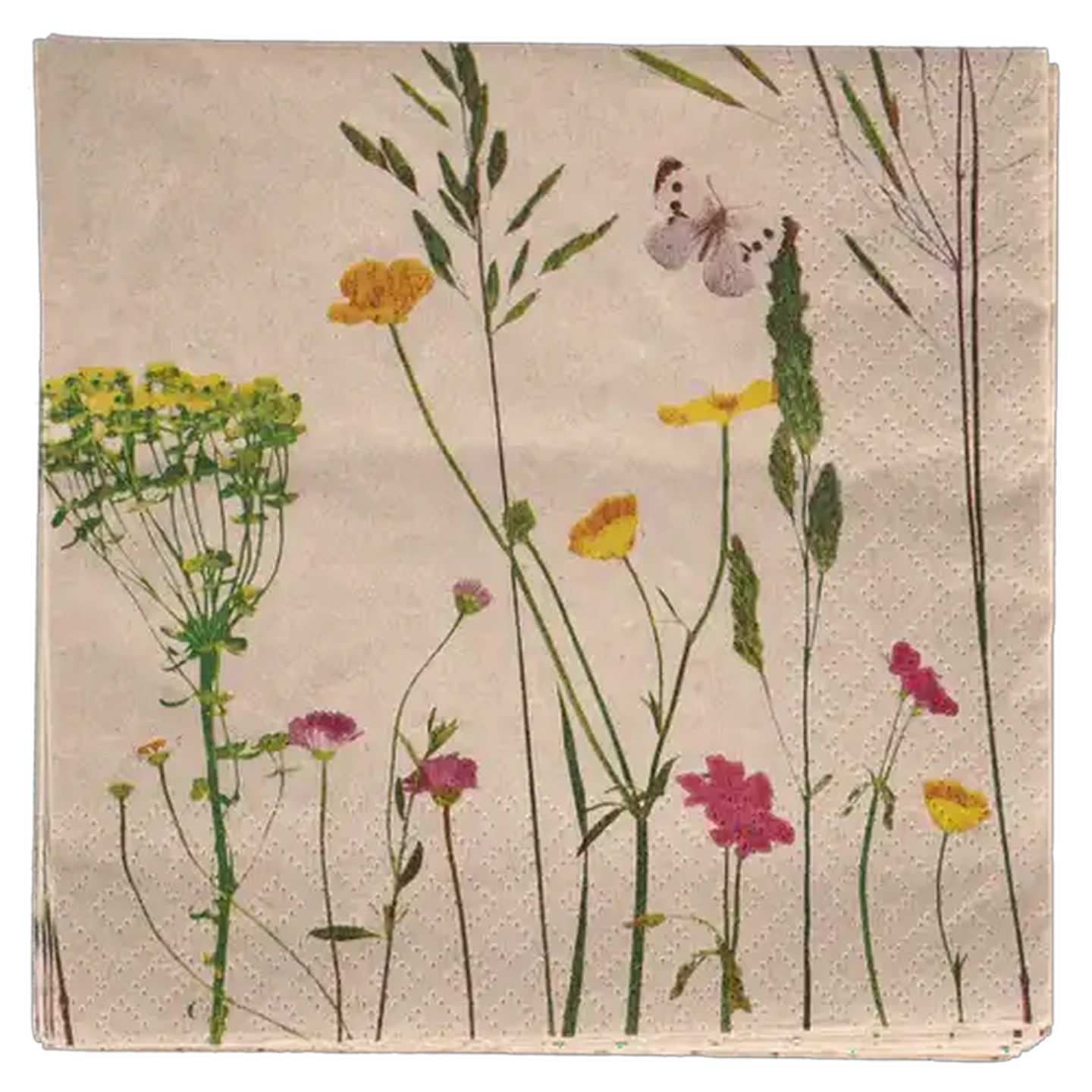 Image of By Nature Wildflower Paper Napkins 3-Ply 33 x 33cm 20-Pack