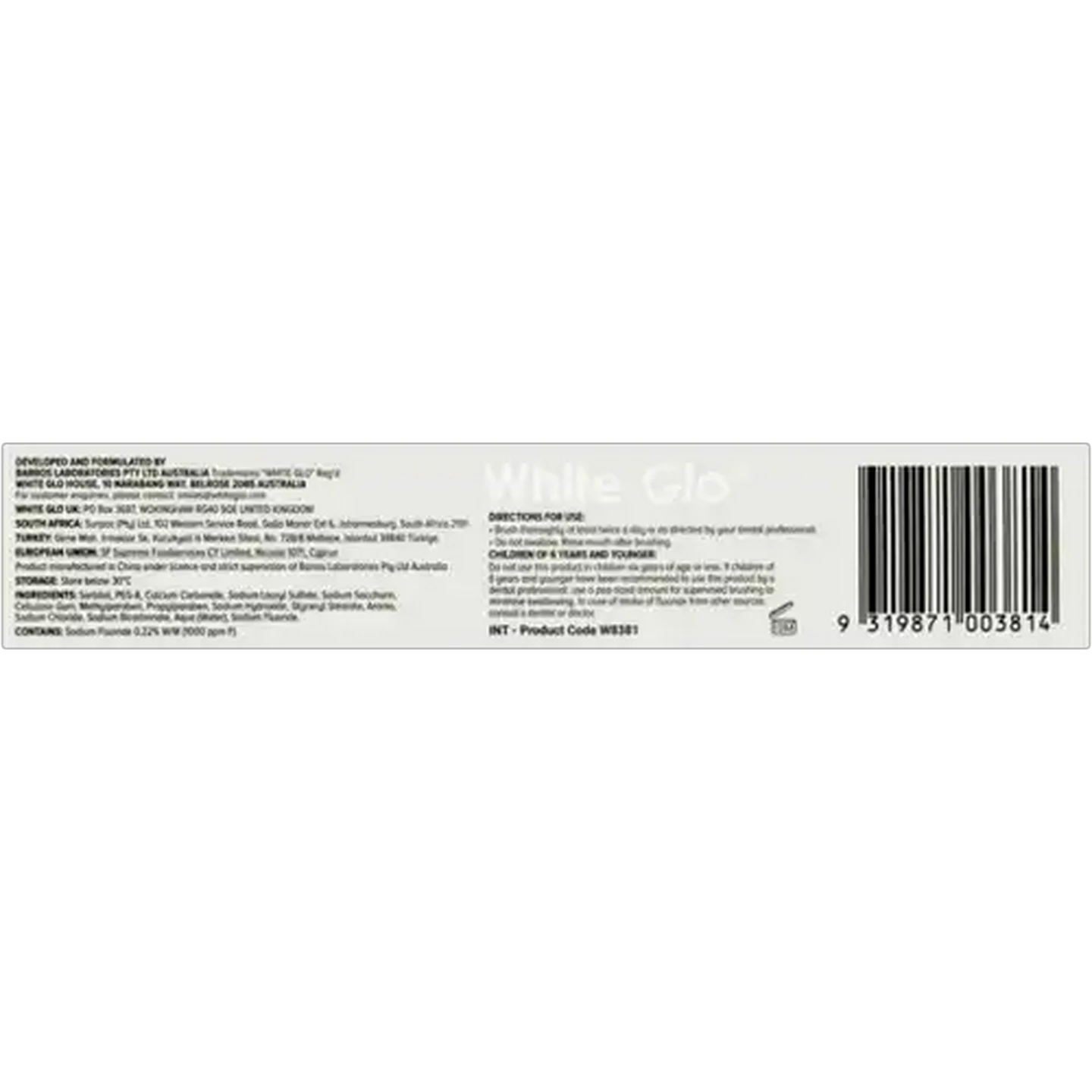 Image of White Glo Advantage Salt Cleanse Whitening Toothpaste 75ml 