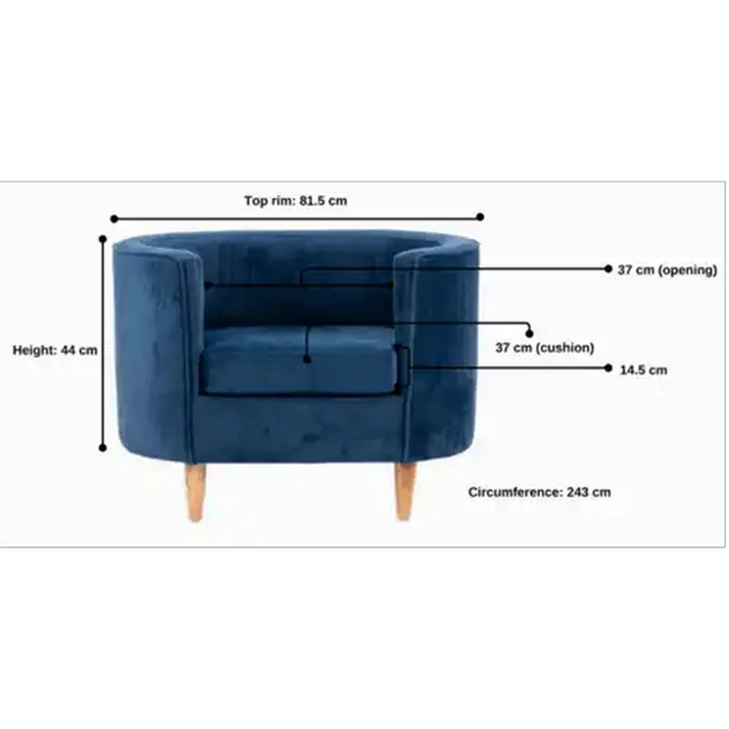 Image of FoldaPET Navy/Teal Pet Sofa