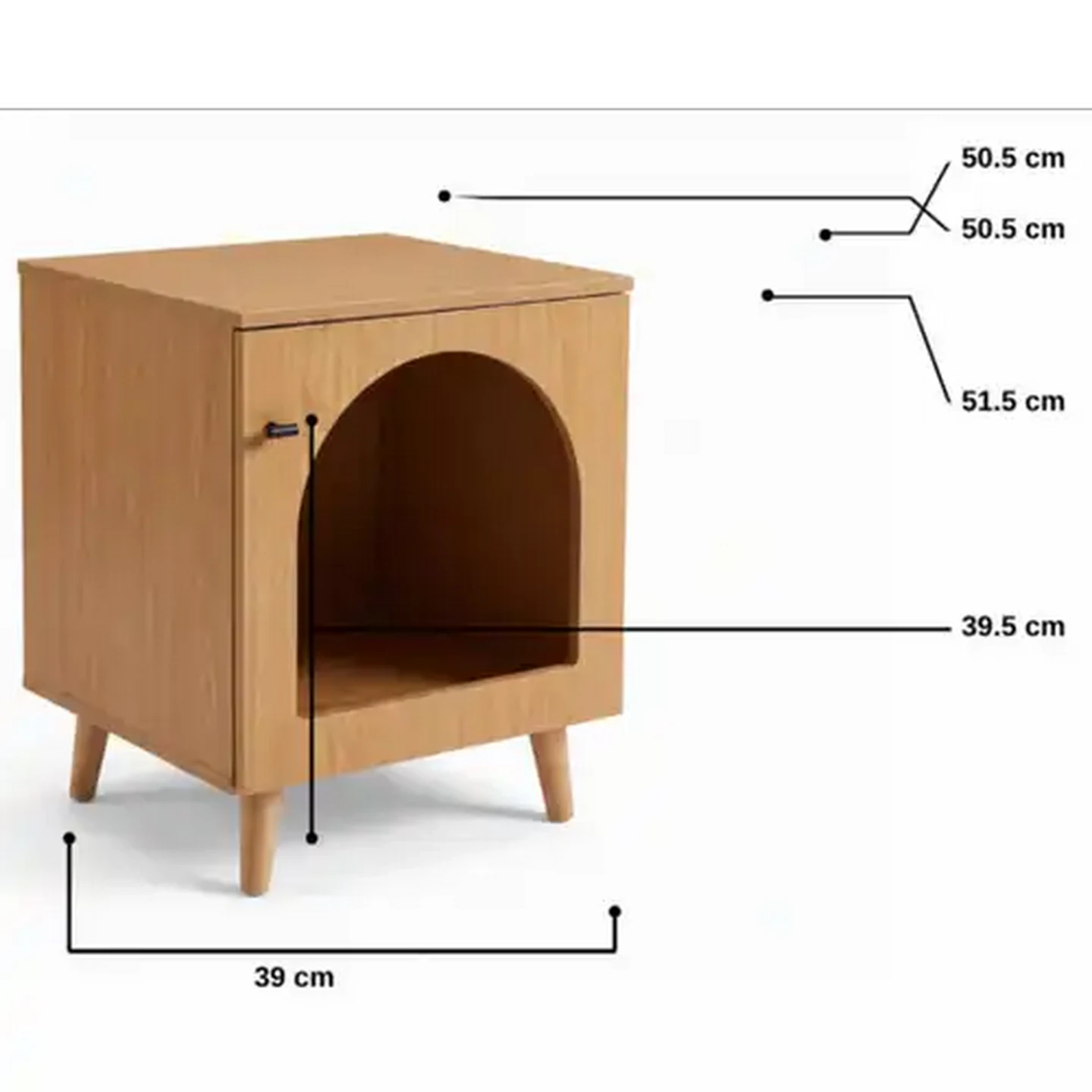 Image of FoldaPET Natural Oak Side Table