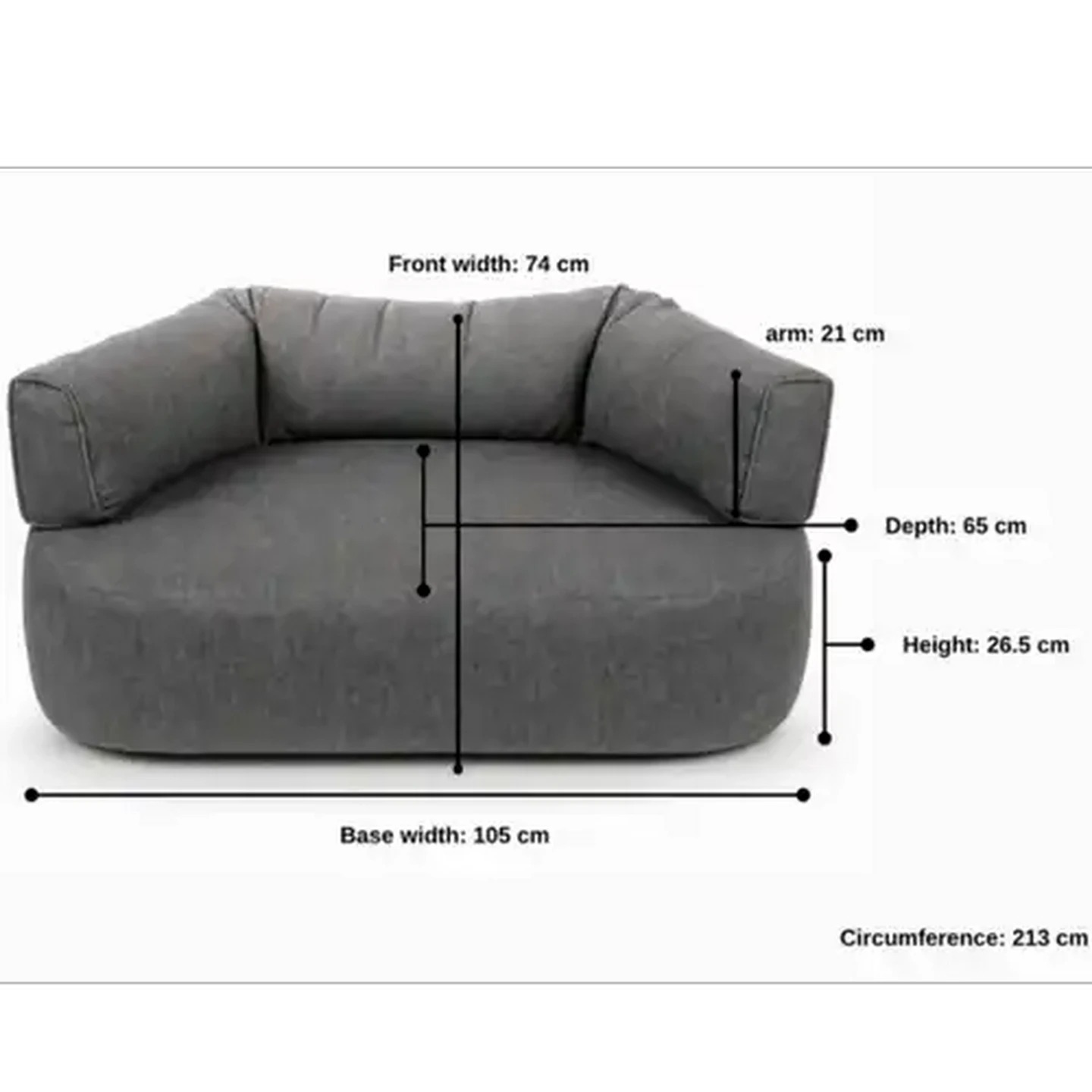 Image of FoldaPET Cool Grey Pet Sofa