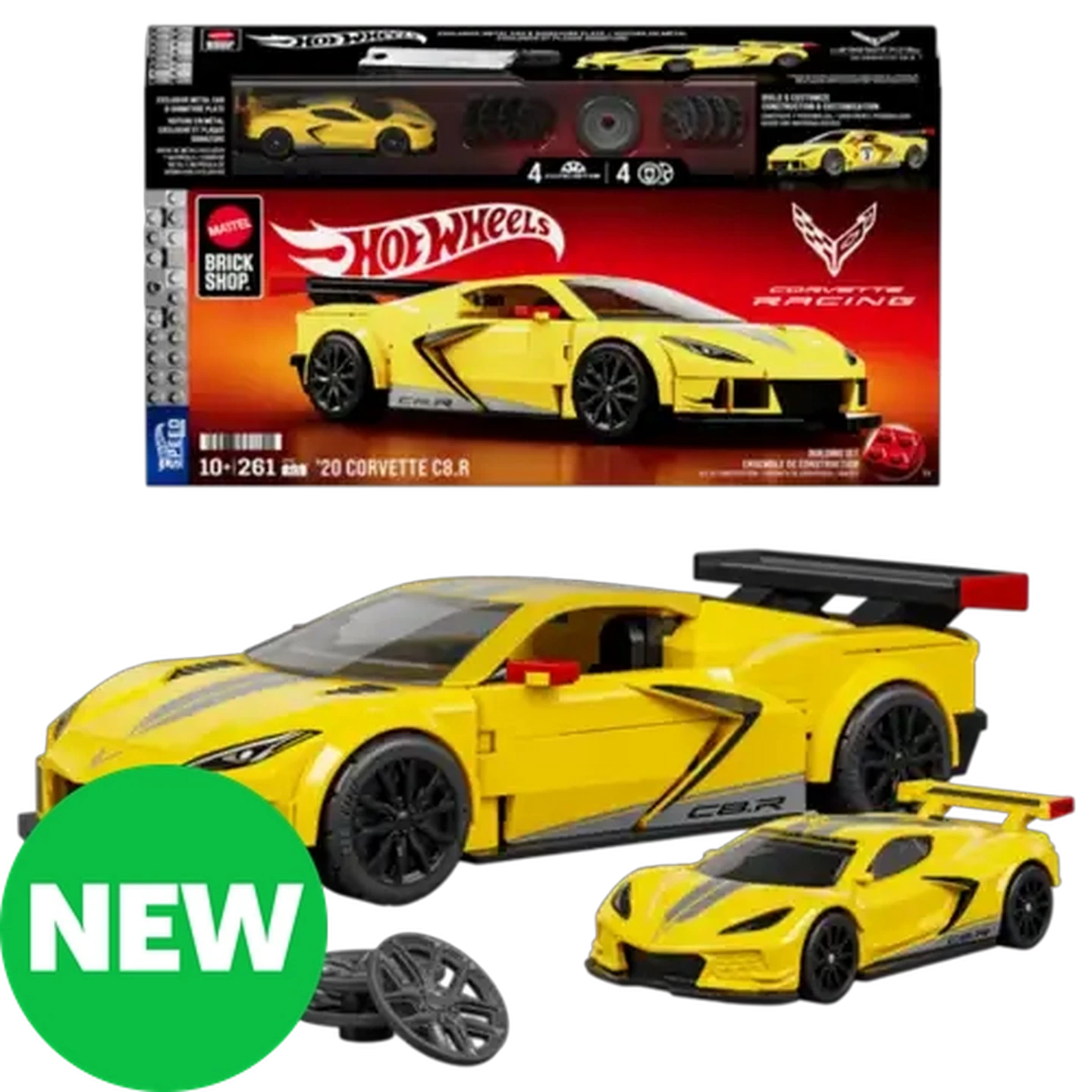 Image of Brick Shop Hot Wheels Speed Series Building Set - '20 Corvette C8.R