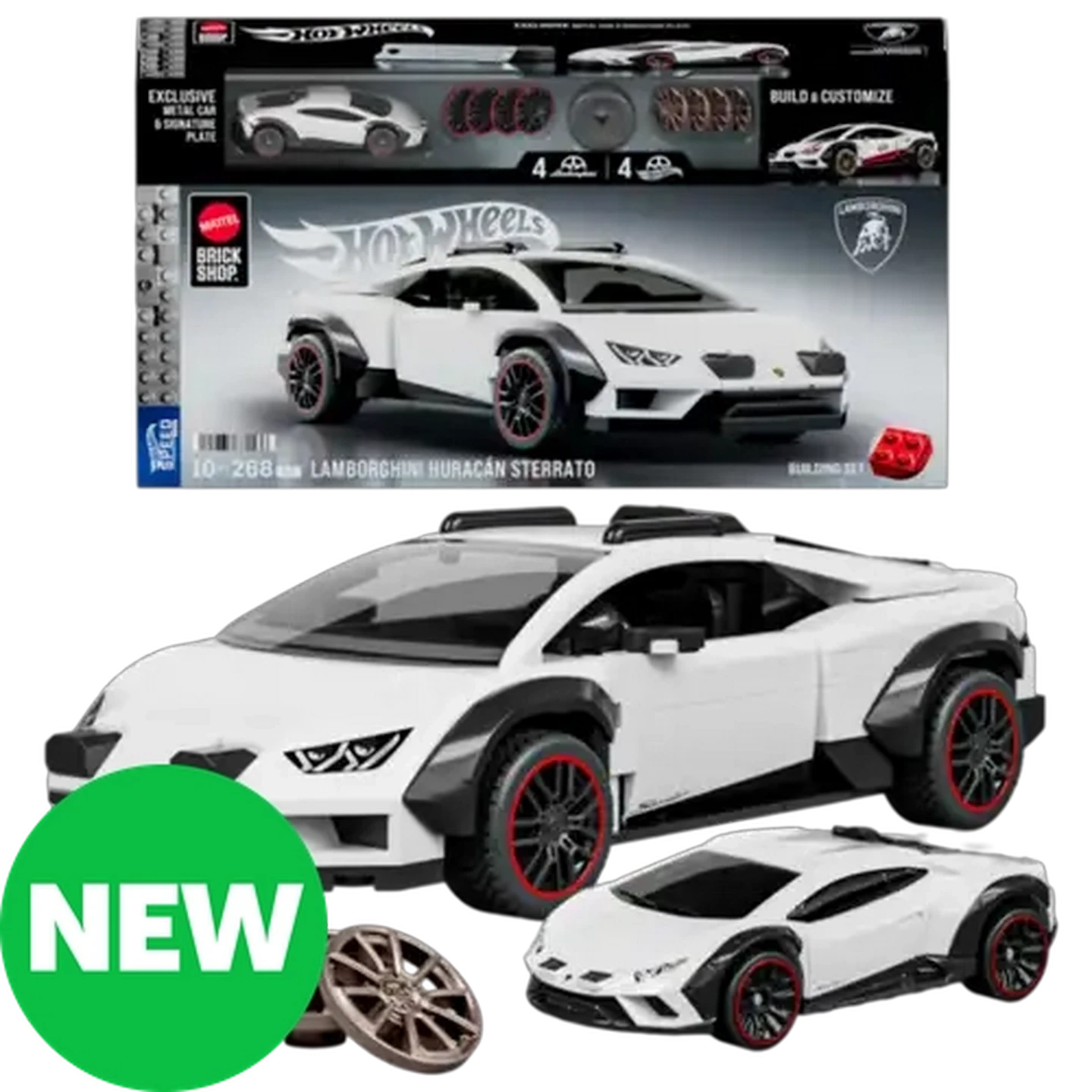 Image of Brick Shop Hot Wheels Speed Series Building Set - Lamborghini Huracan Sterrato