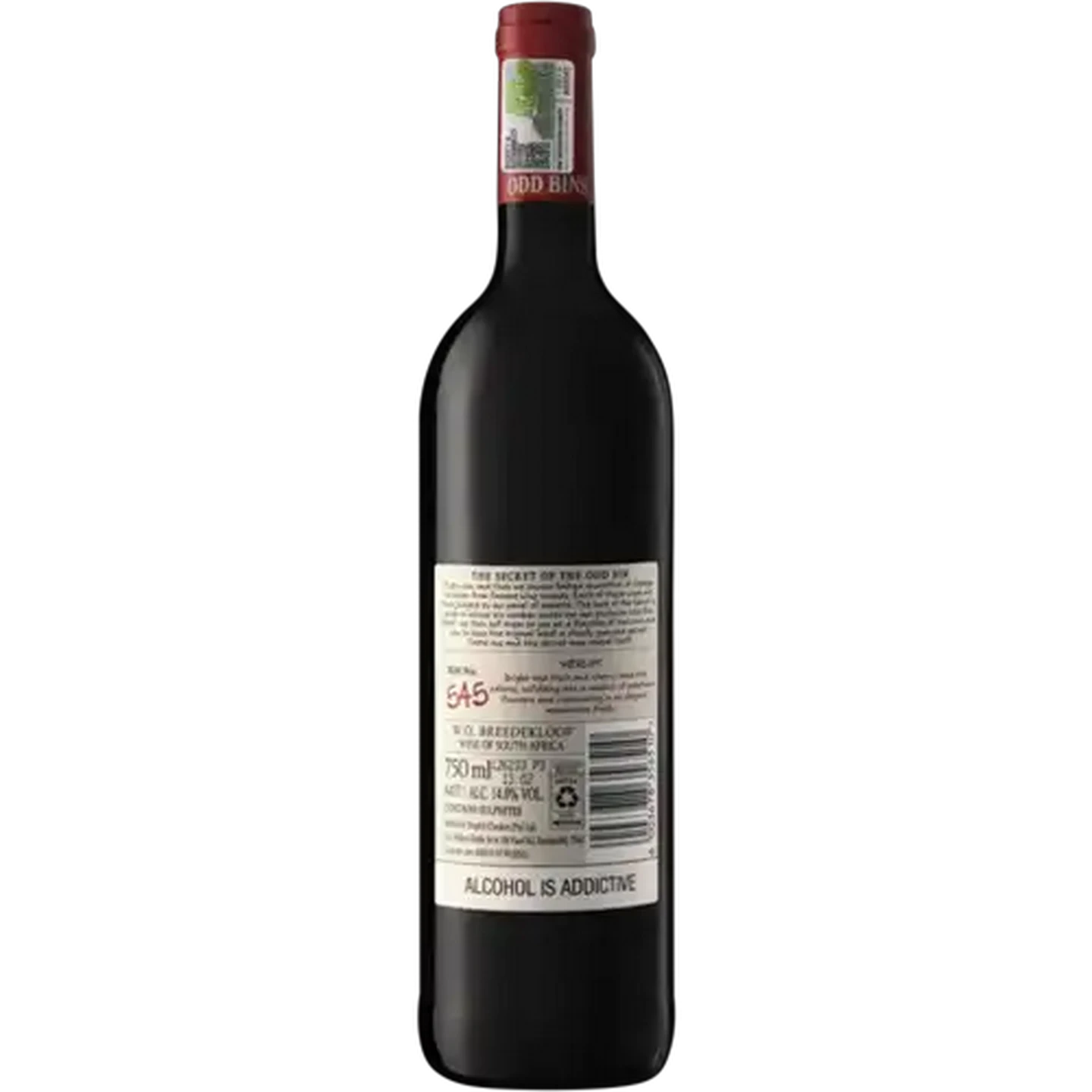 Image of Odd Bins 545 Merlot Bottle 750ml 