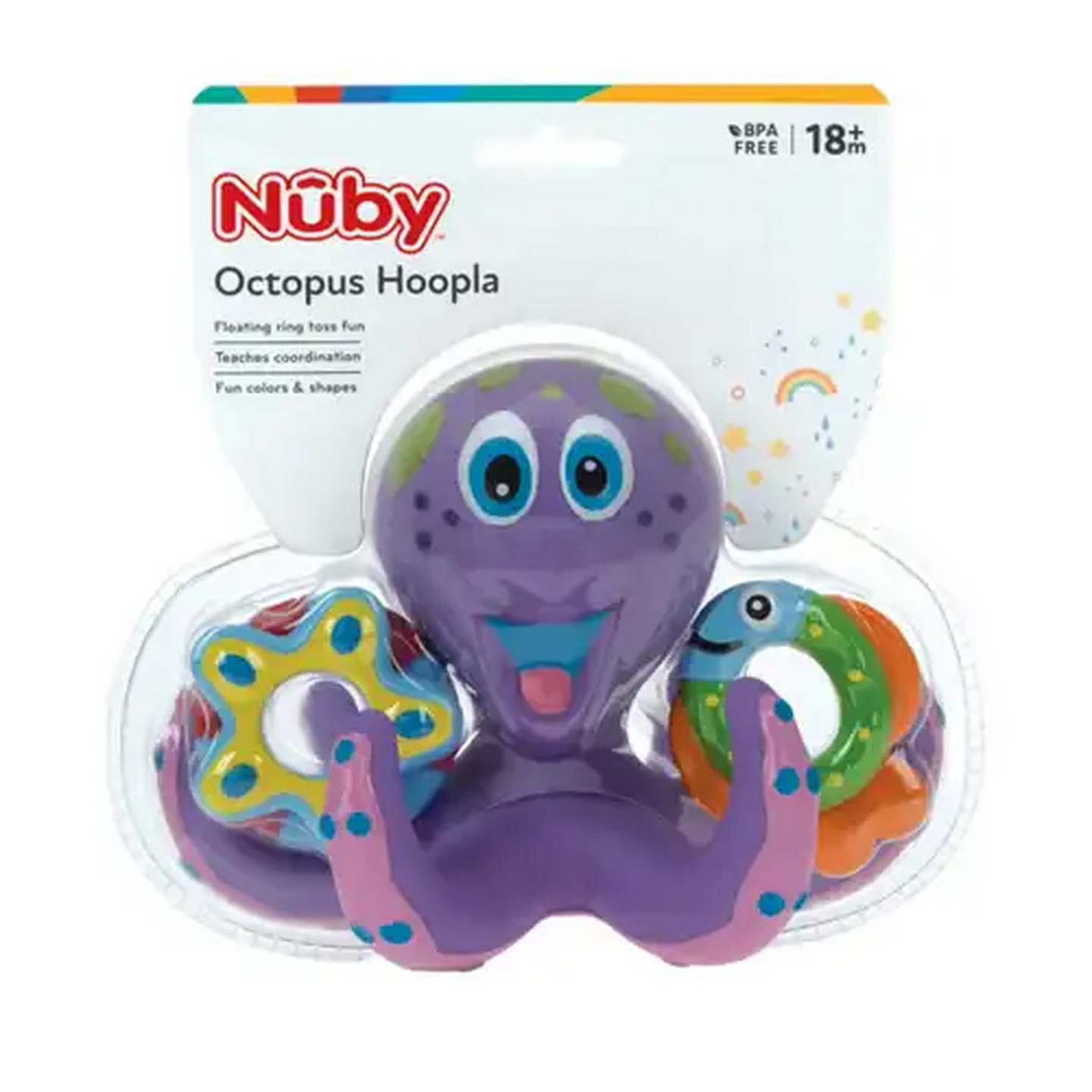 Image of Nuby Octopus Hoopla Bath Toy 18 Months+