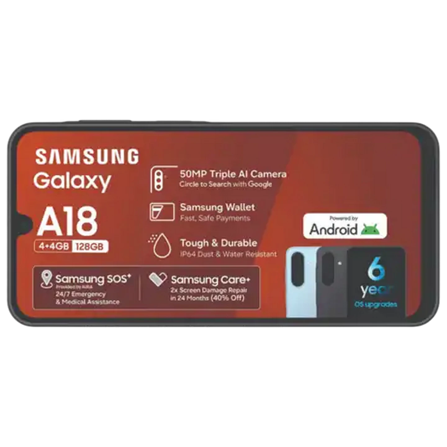 Image of Samsung Galaxy A18 Light Blue Smartphone 128GB