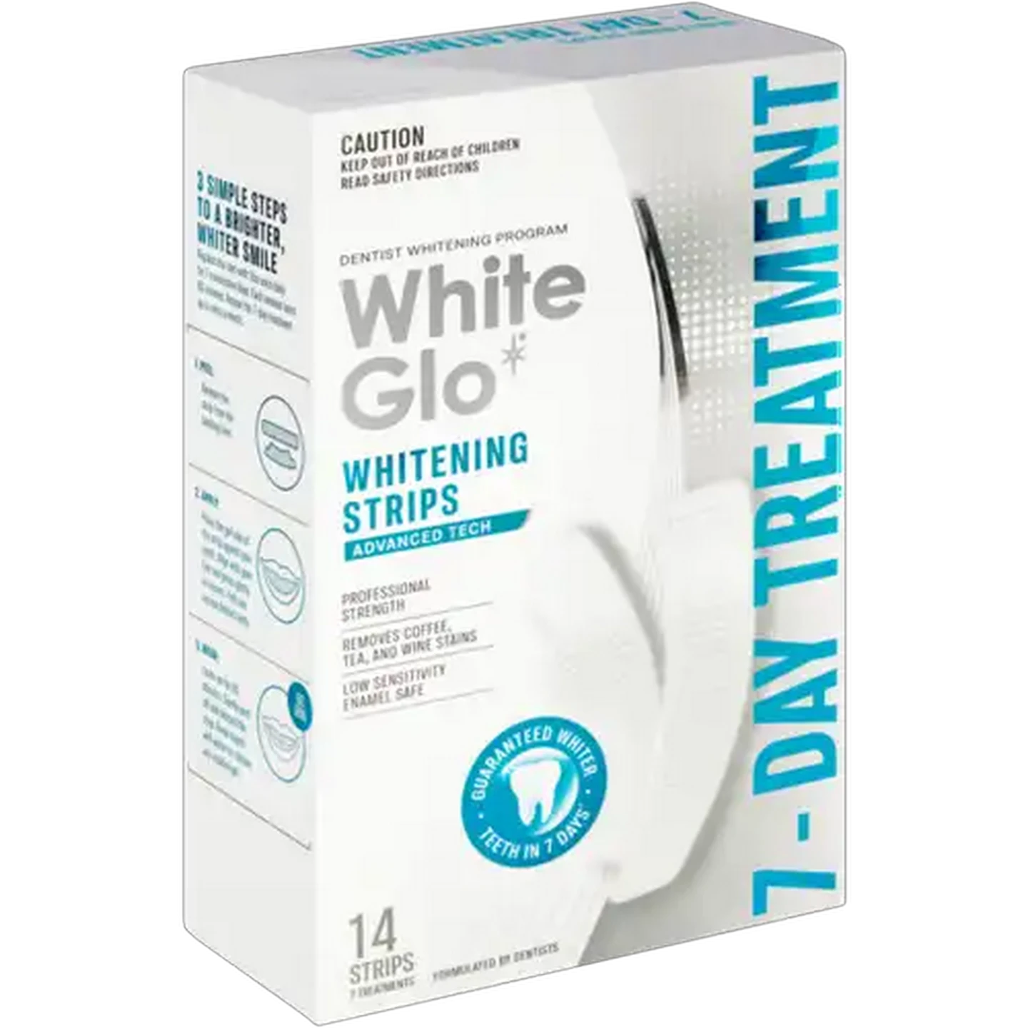 Image of White Glo 7-Day Treatment Advance Tech Whitening Strips 14-Pack