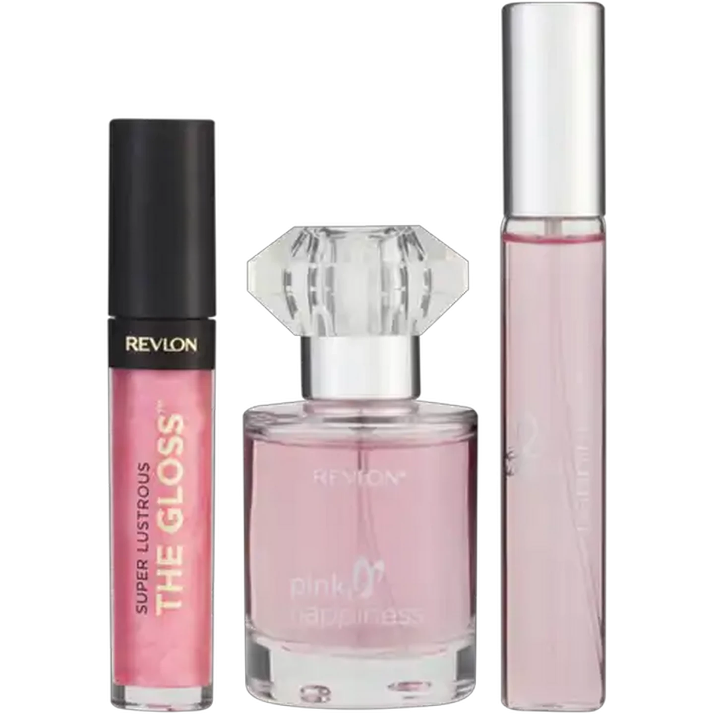 Image of Revlon Pink Happiness Eau de Toilette Spray, Eau de Toilette Wand & Lip Gloss Gift Pack 3 Piece 