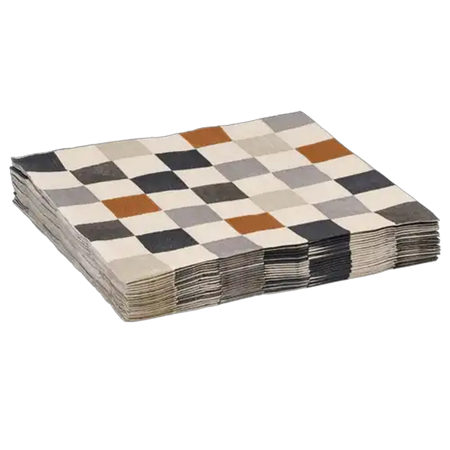 Image of By Nature Boho Checkup Paper Napkins 3-Ply 33 x 33cm 20-Pack