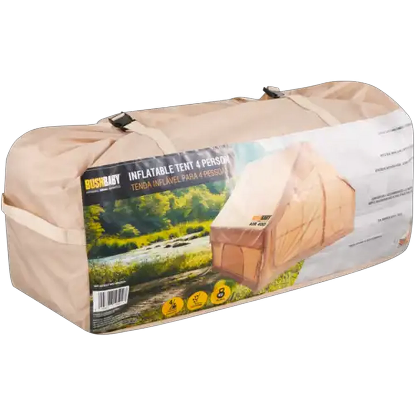 Image of Bush Baby Khaki 4-Person Inflatable Tent