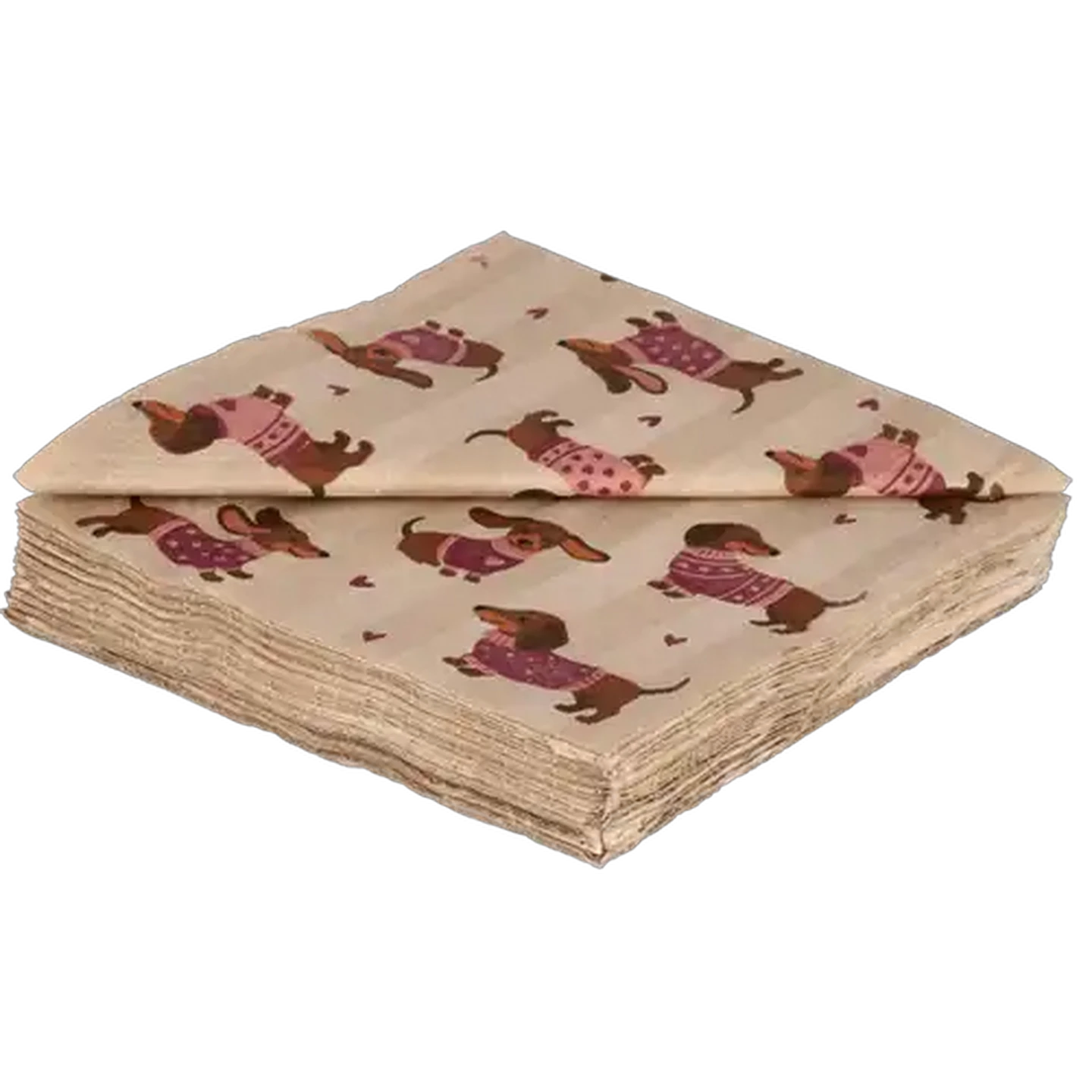 Image of By Nature Happy Dogs Paper Napkins 3-Ply 33 x 33cm 20-Pack