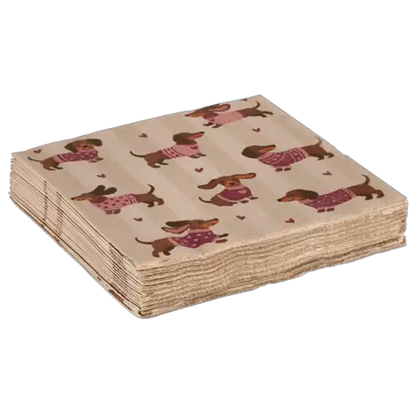 Image of By Nature Happy Dogs Paper Napkins 3-Ply 33 x 33cm 20-Pack