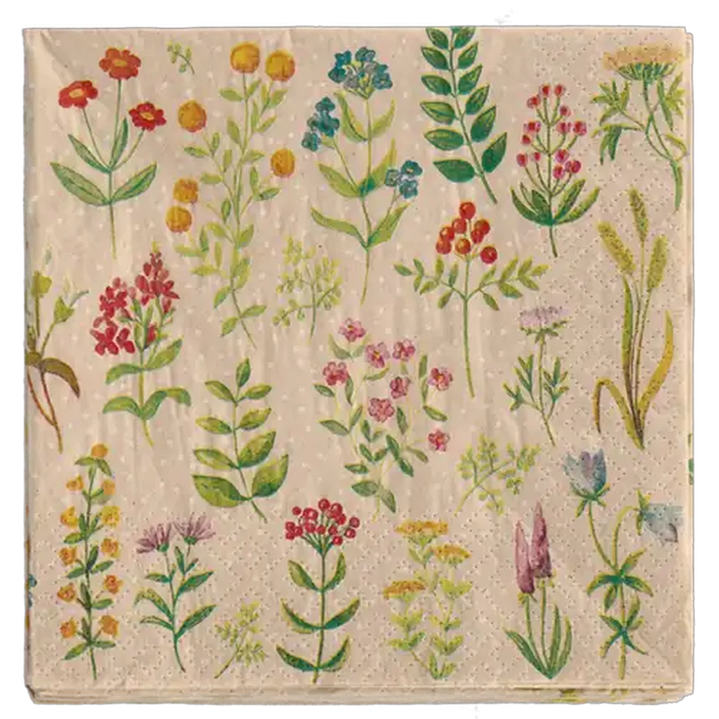 Image of By Nature Little Flowers Paper Napkins 3-Ply 33 x 33cm 20-Pack