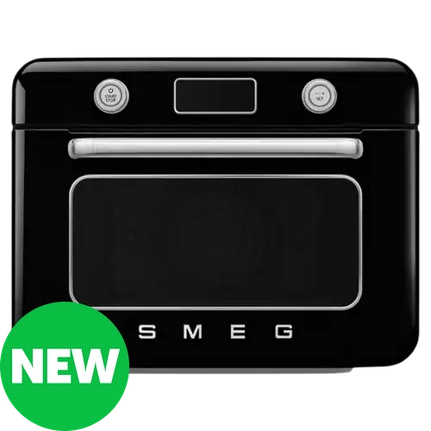 Image of Smeg Black Retro Counter Steam Oven with Airfry 30L
