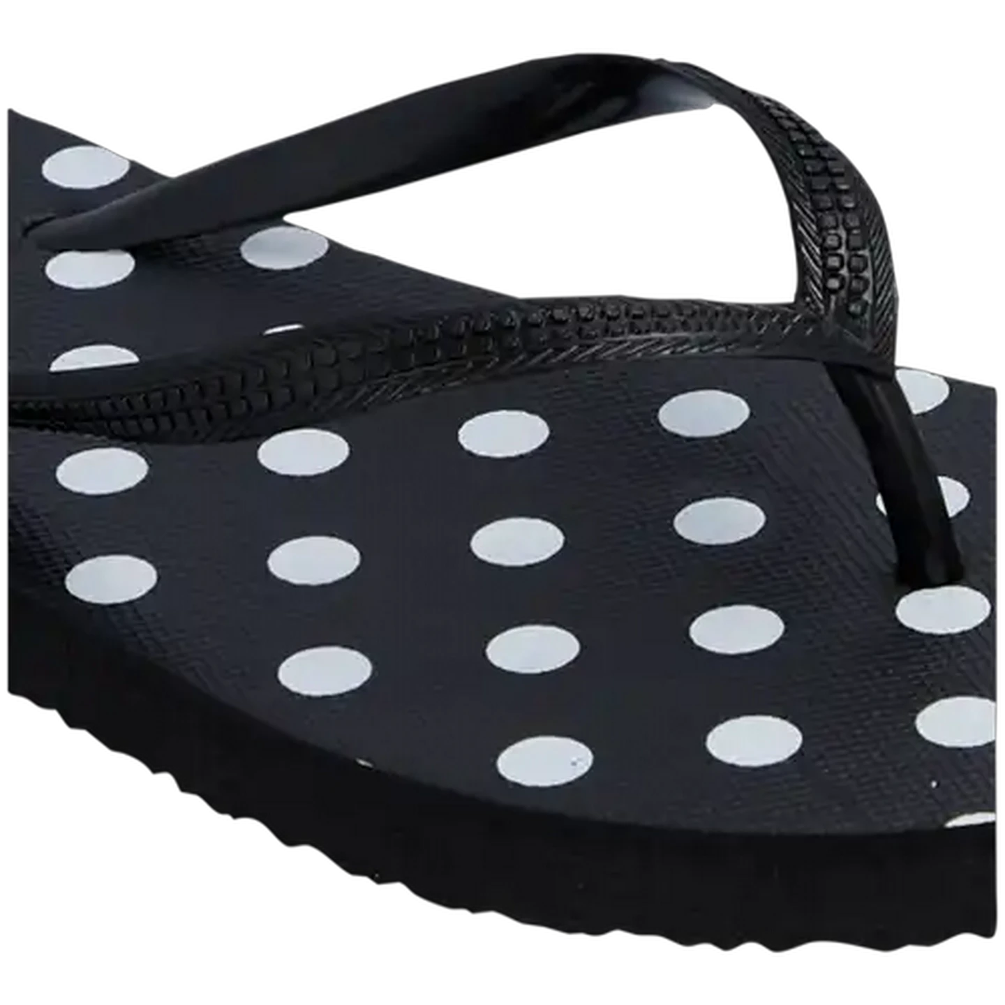 Image of LifeStyle Ladies Black Polka Dot Thong Sandal 7-8