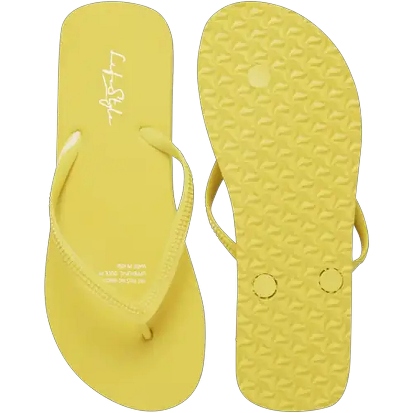 Image of LifeStyle Ladies Yellow Thong Sandal 7-8