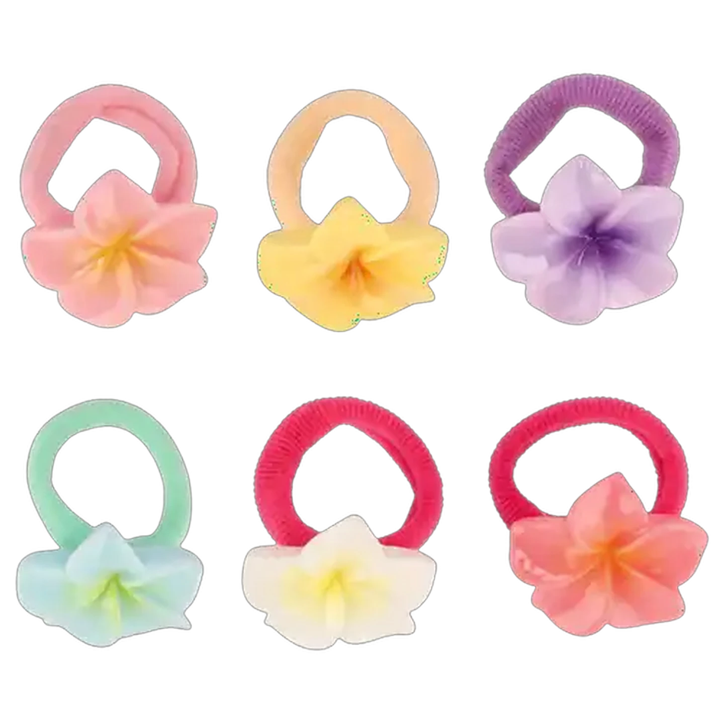Image of Pretty Girl Resort Flower Ponybands 6-Pack