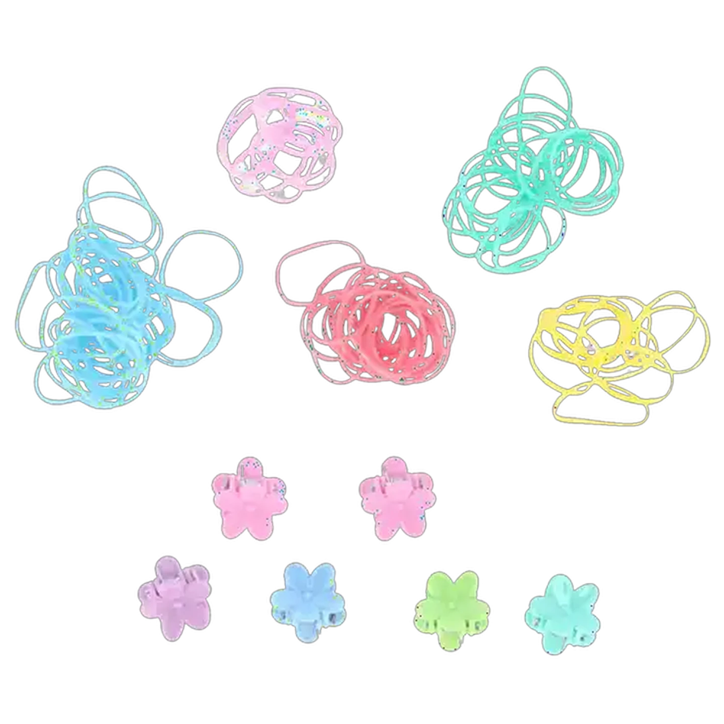 Image of Pretty Girl Rubber Elastic & Clips 125-Pack