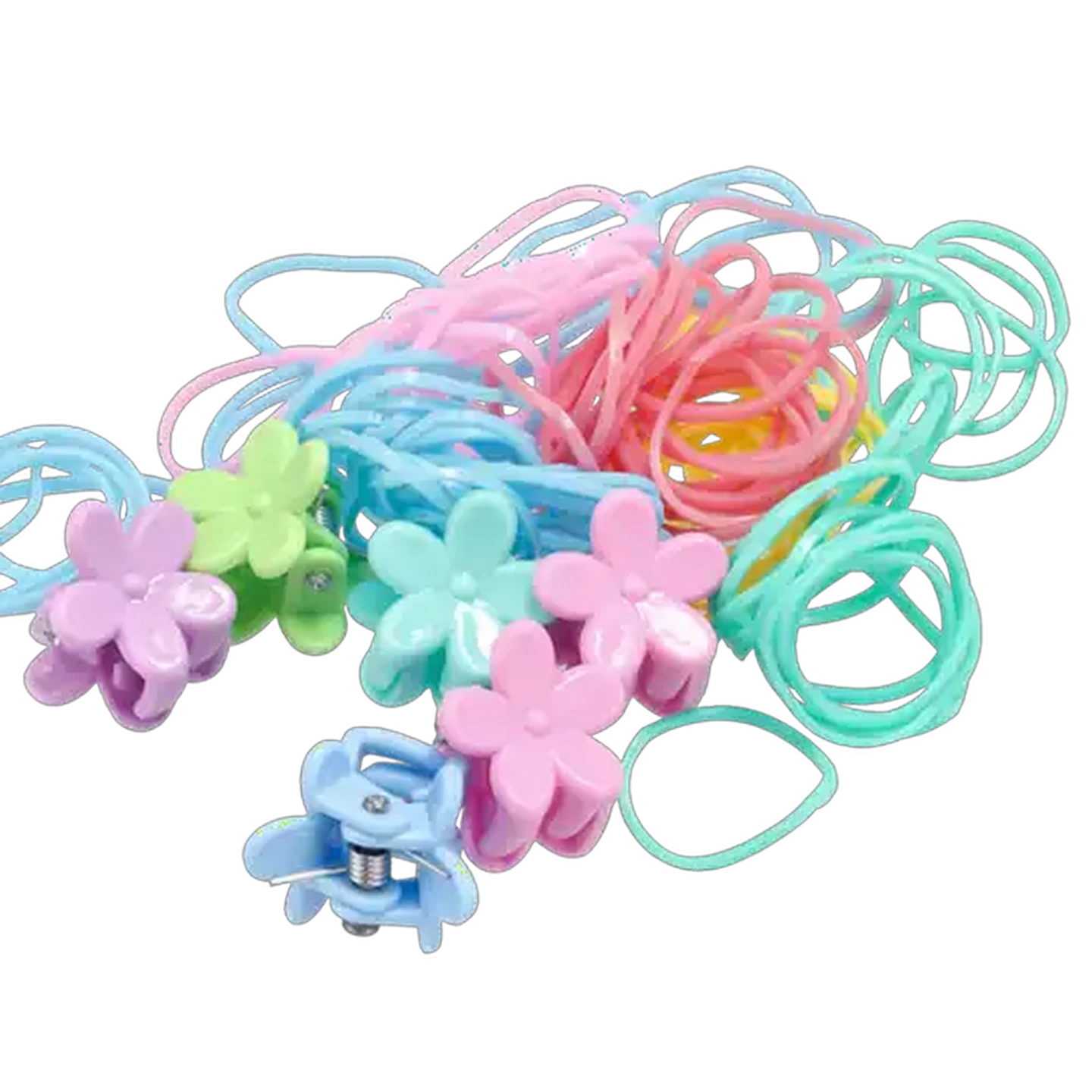 Image of Pretty Girl Rubber Elastic & Clips 125-Pack
