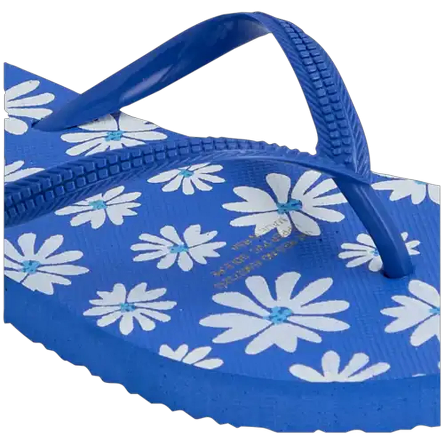 Image of LifeStyle Ladies Blue Flower Thong Sandal 5-6