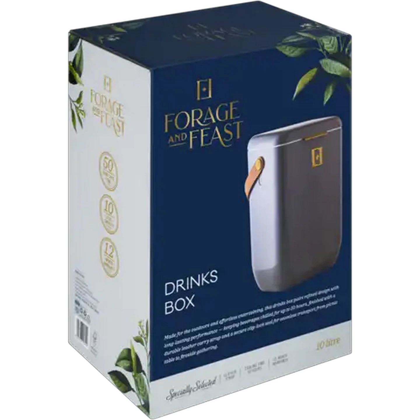 Image of Forage And Feast Grey Drinks Cooler Box 10L 