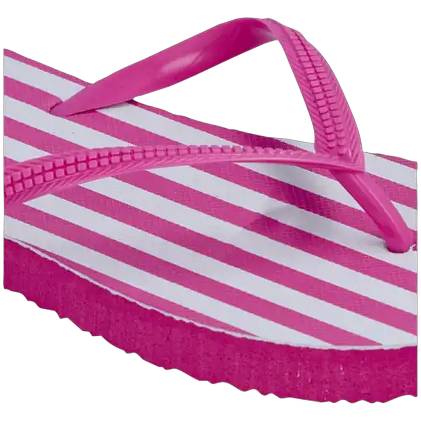 Image of LifeStyle Ladies Pink Striped Thong Sandal 5-6