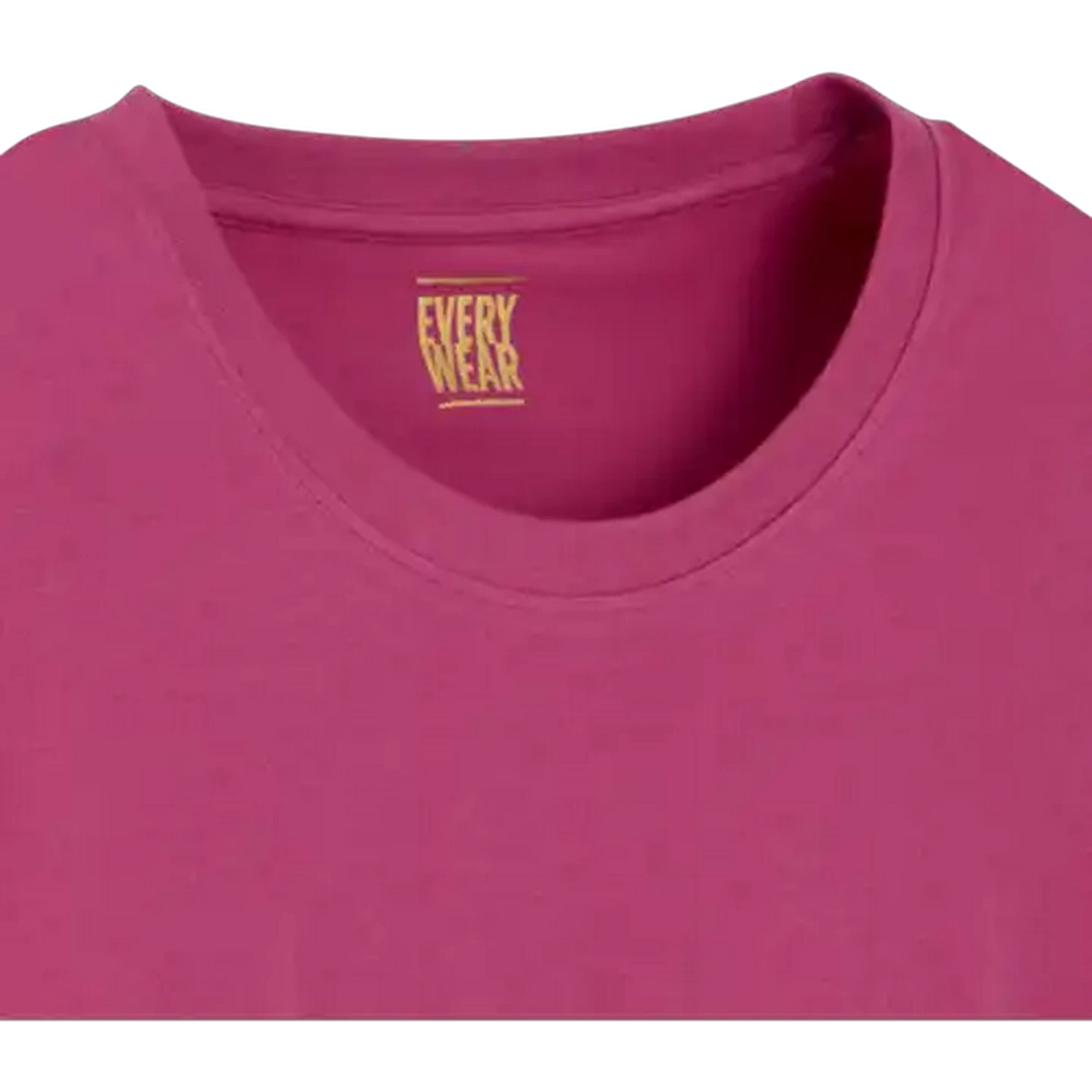 Image of Every Wear Ladies Bright Pink Crew Neck T-Shirt Medium