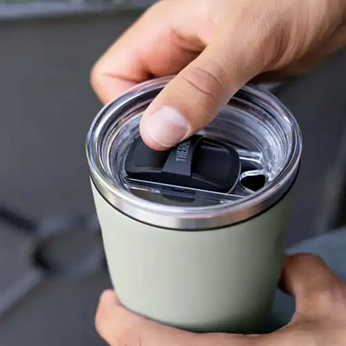 Image of Thermos ICON™ River Rock Stainless Steel Tumbler With Slide Lock Lid 530ml