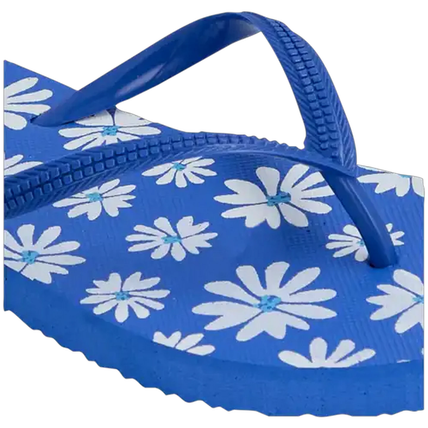 Image of LifeStyle Ladies Blue Flower Thong Sandal 7-8