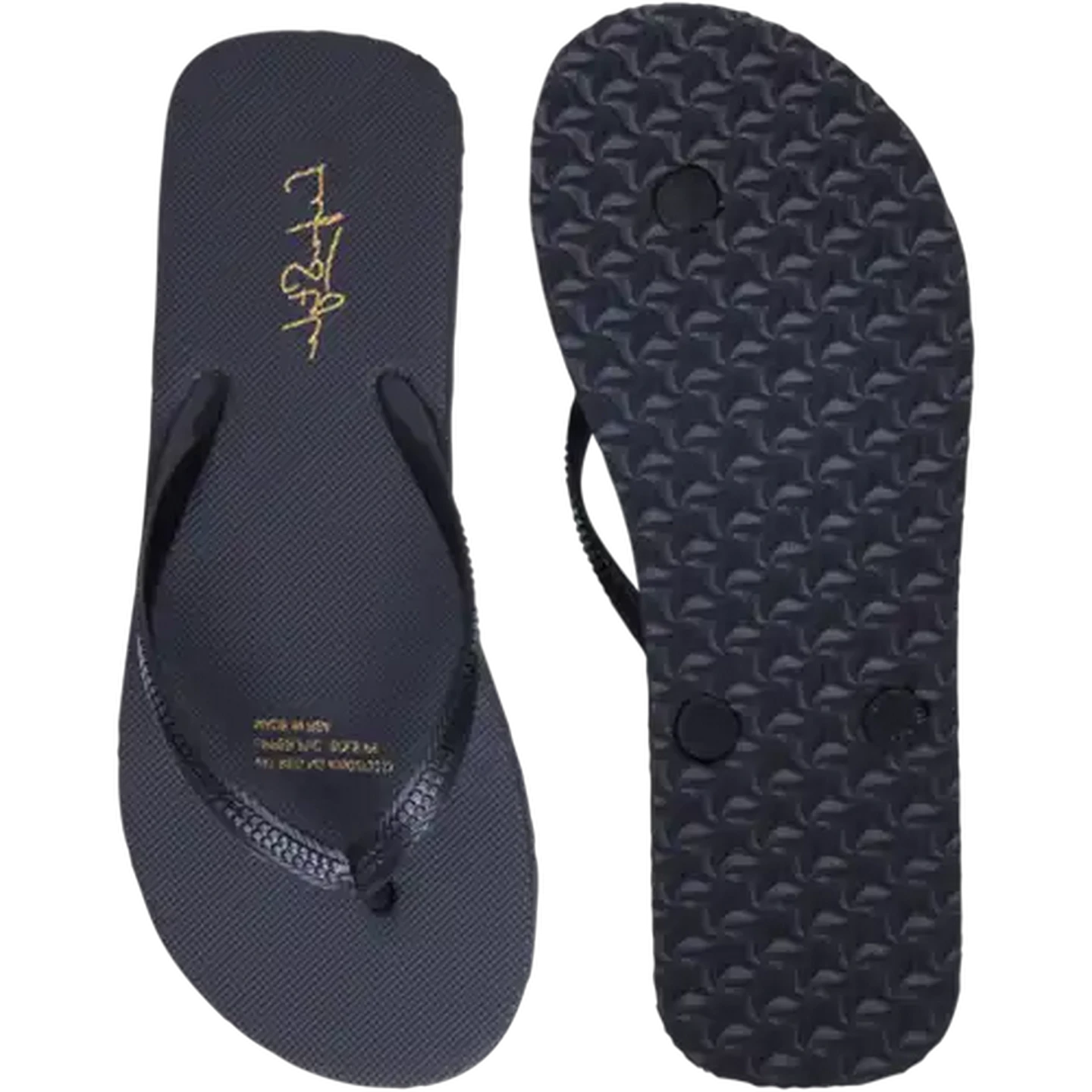 Image of LifeStyle Ladies Black Thong Sandal 3-4