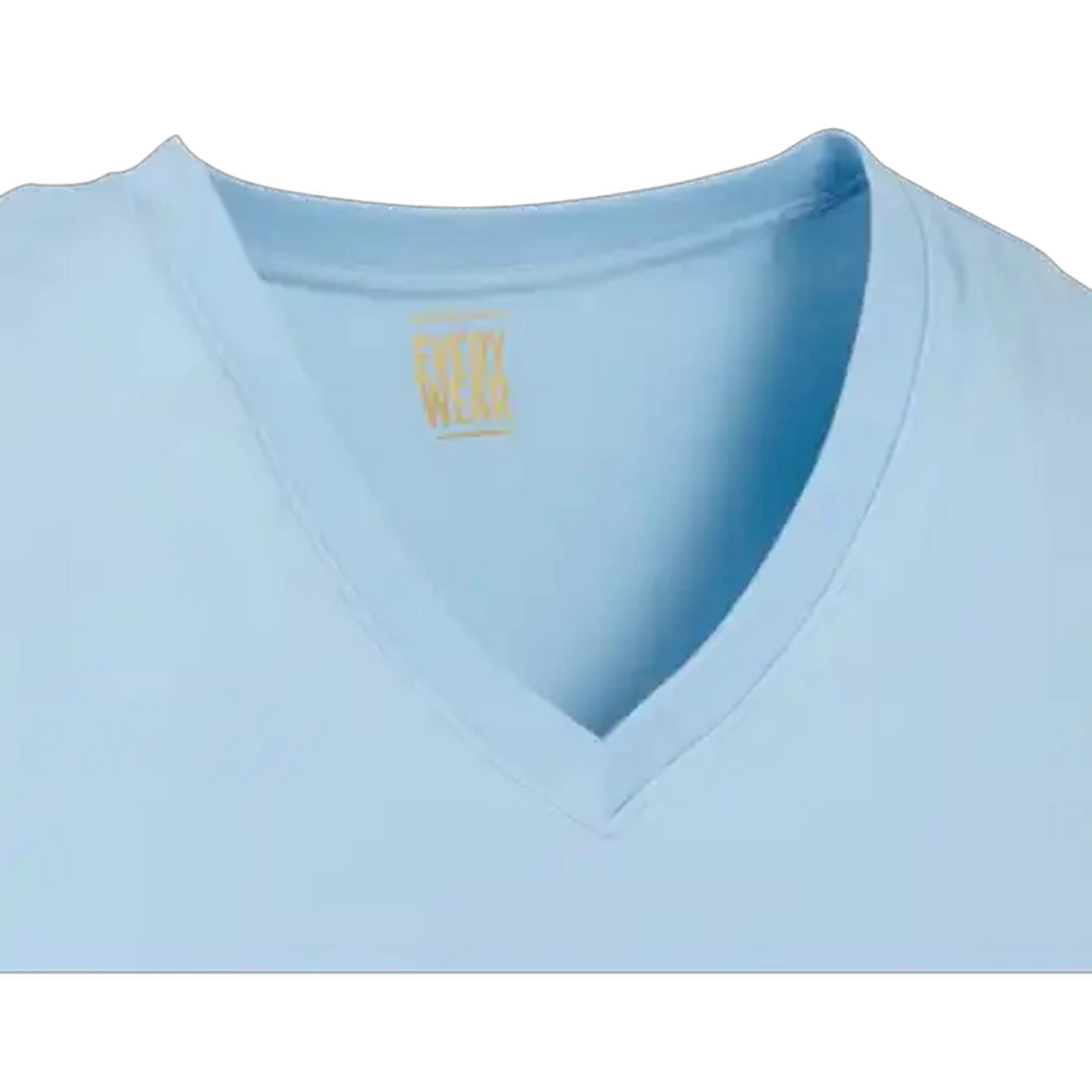 Image of Every Wear Ladies Powder Blue V-Neck T-Shirt Medium