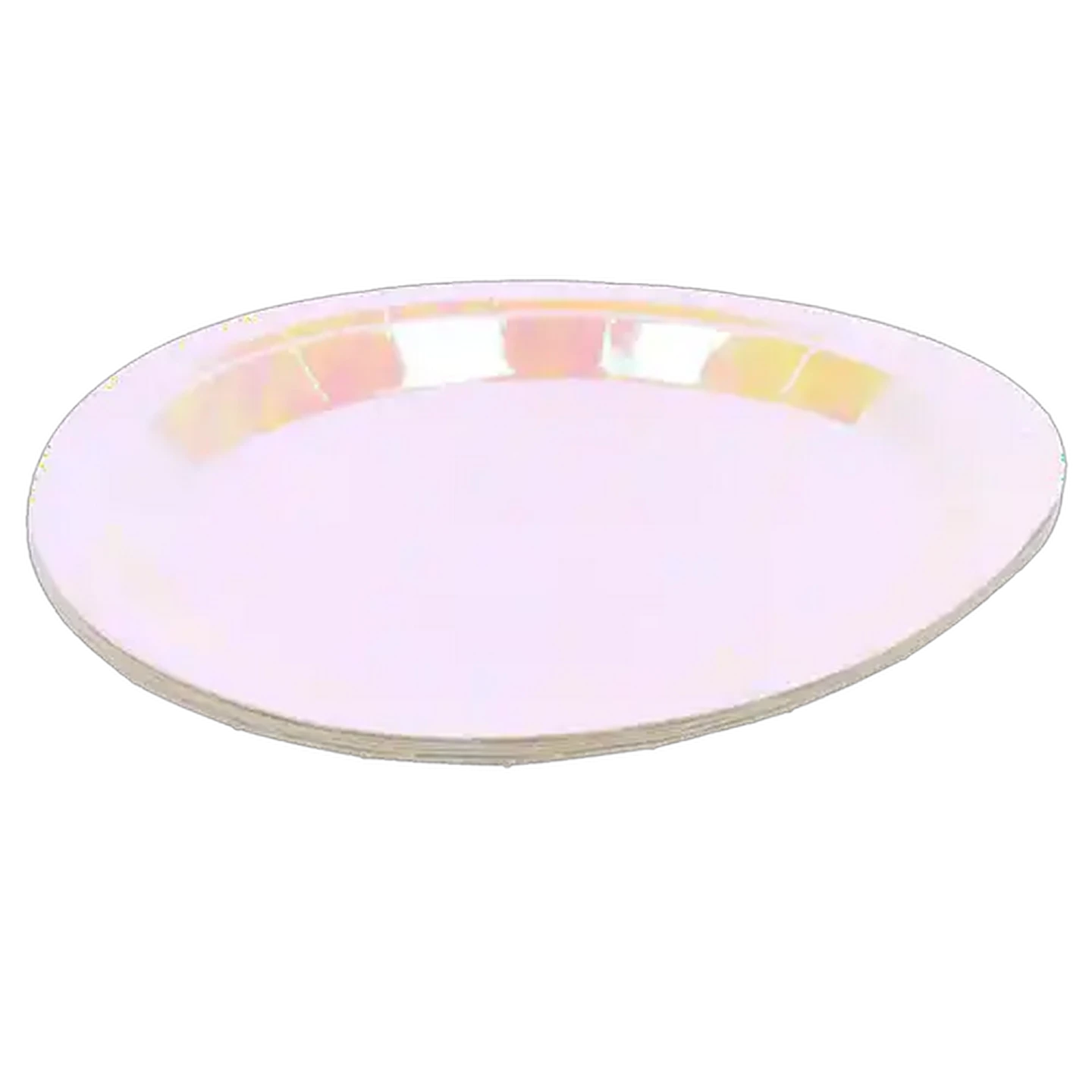 Image of Occasions Clear Iridescent Paper Party Plates 5-Pack