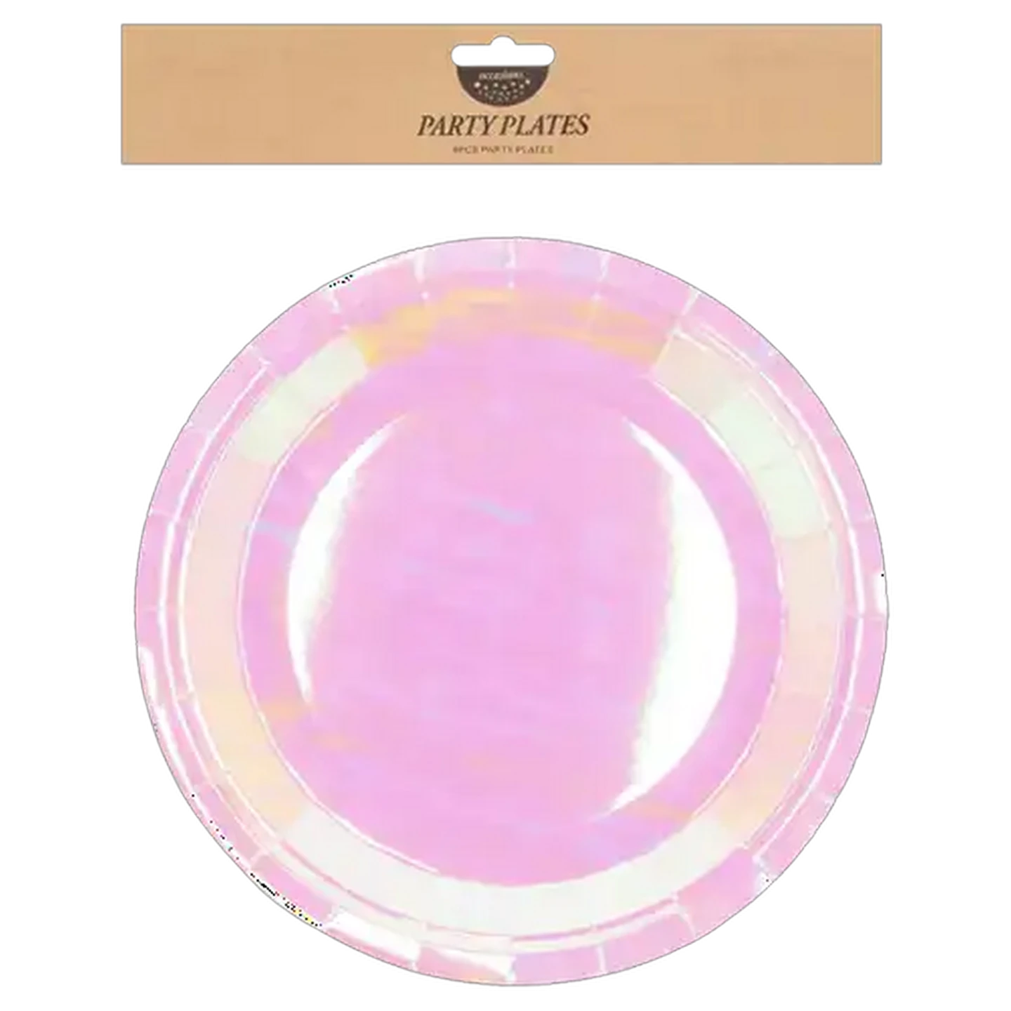 Image of Occasions Clear Iridescent Paper Party Plates 5-Pack