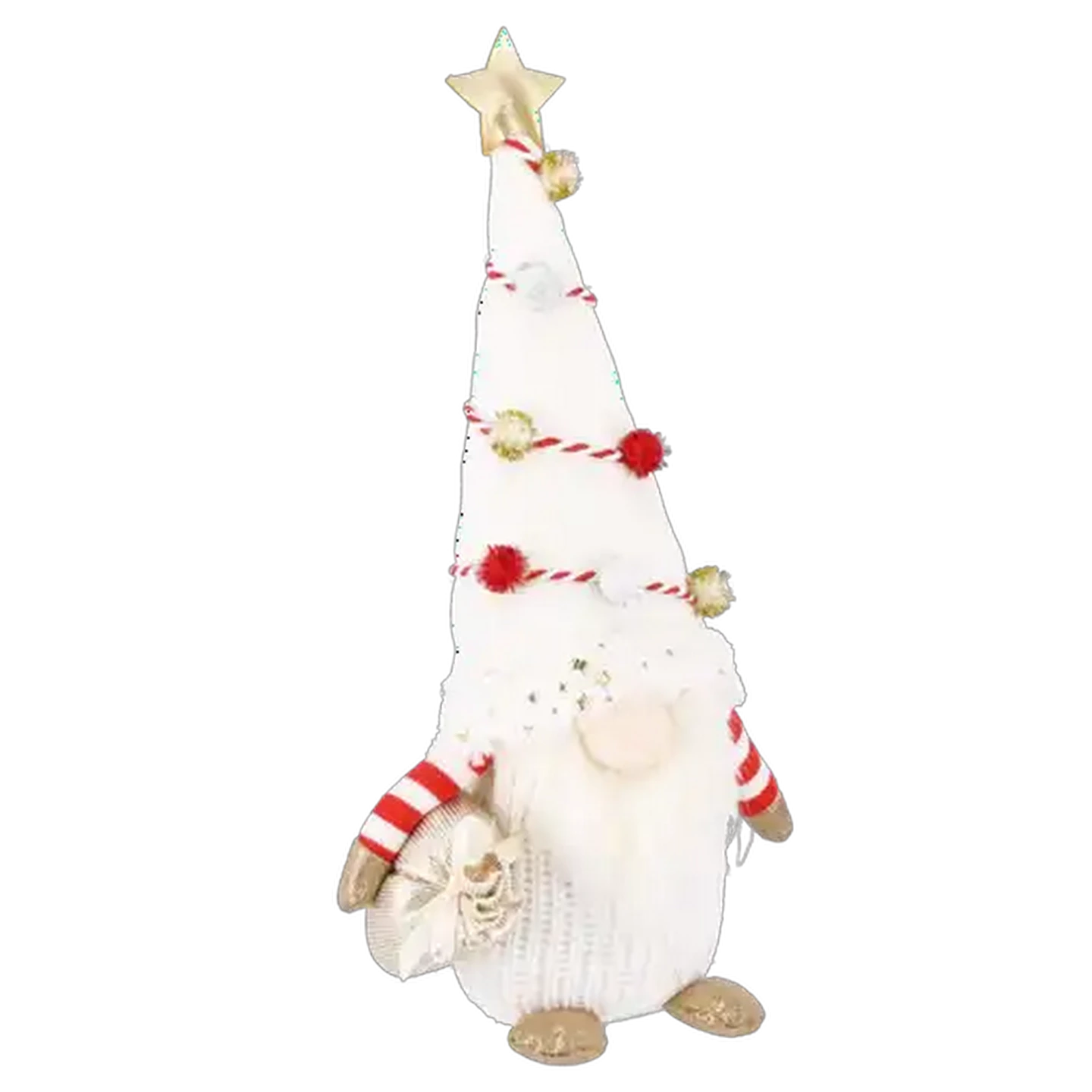 Image of Christmas Gold & Red Gnome Accessory 32cm